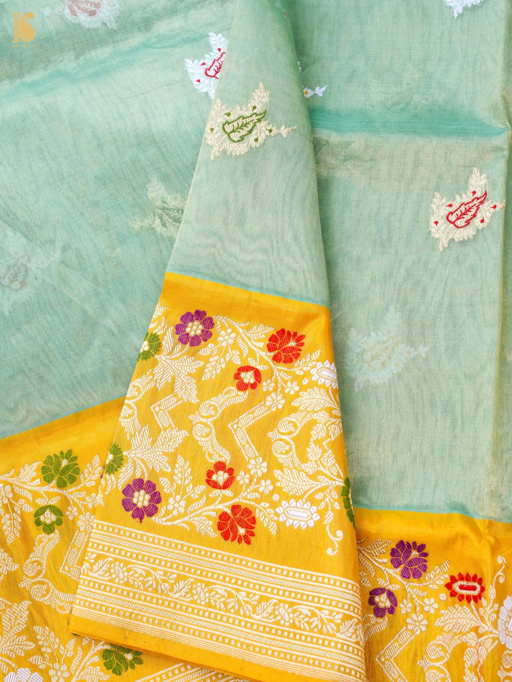 Handloom Banarasi Pure Silk Tissue Kadwa Saree