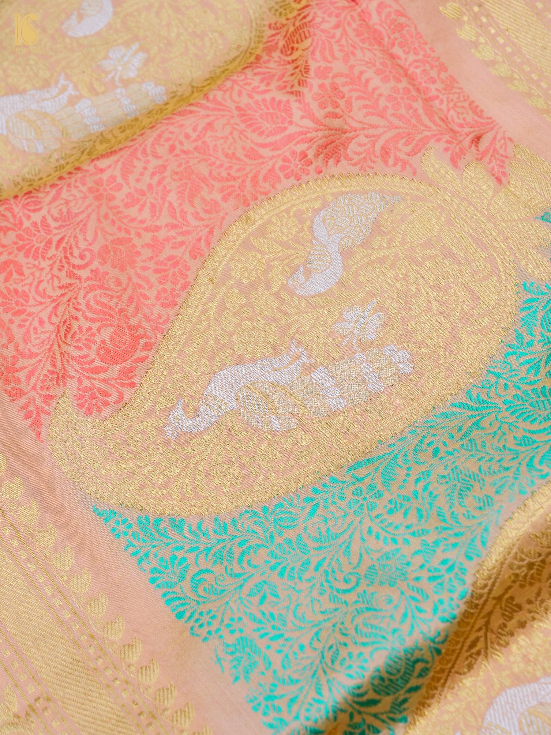 Handloom Banarasi Katan Silk Resham Rangkat Saree