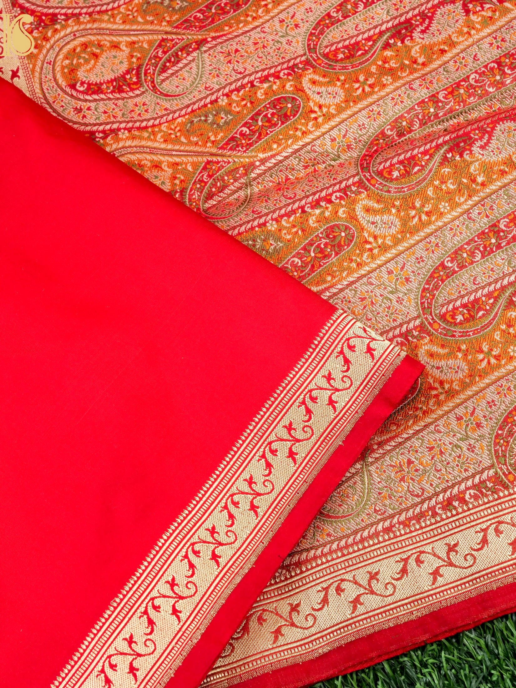 Handwoven Pure Mashru Satin Silk Tanchoi Banarasi Saree