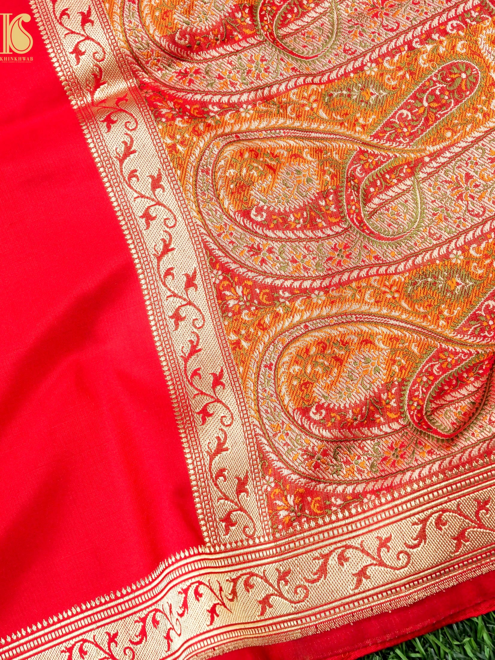 Handwoven Pure Mashru Satin Silk Tanchoi Banarasi Saree