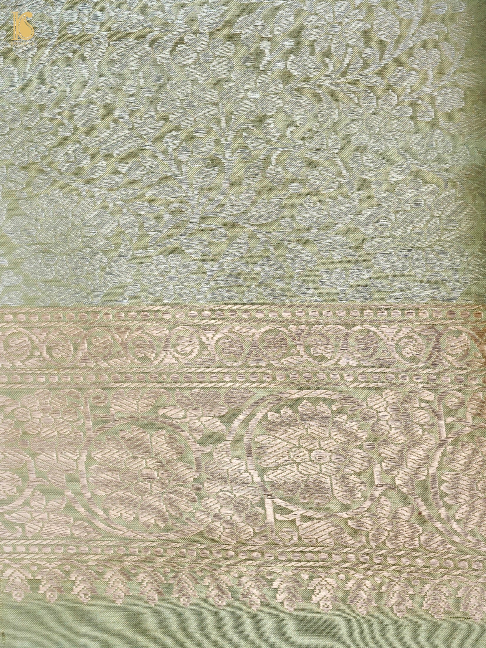 Handloom Banarasi Pure Silk Tissue Kadwa Ektara Saree