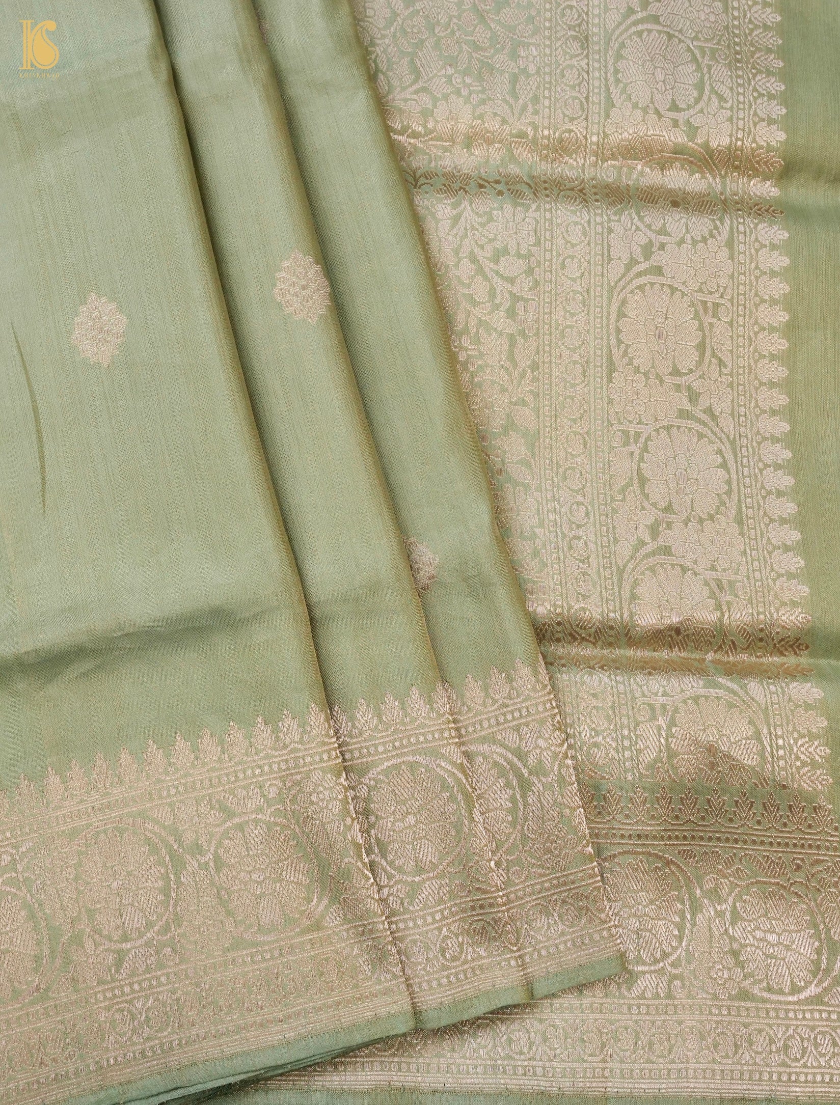 Handloom Banarasi Pure Silk Tissue Kadwa Ektara Saree
