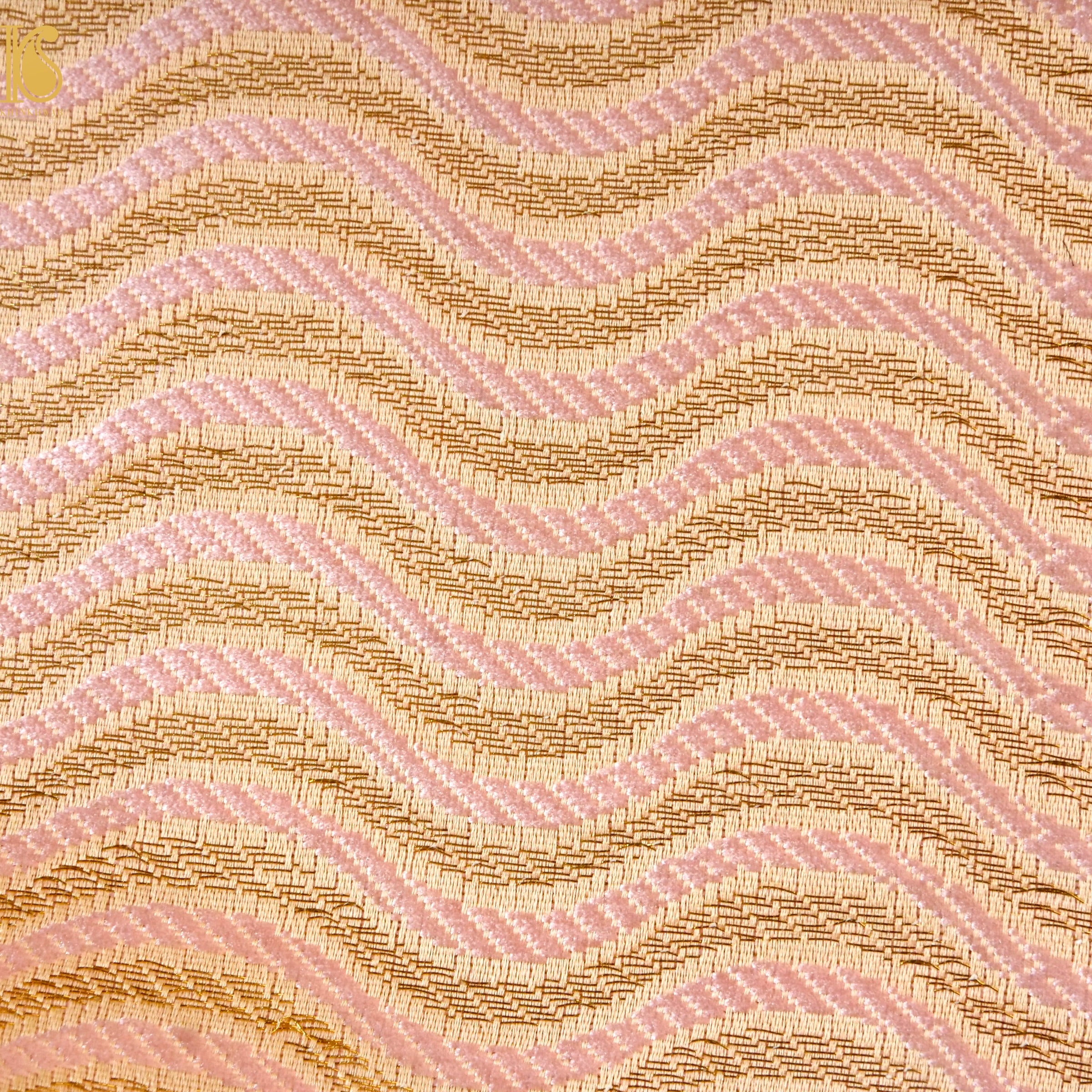 Banarasi Semi Silk Fabric Jacquard Weaving