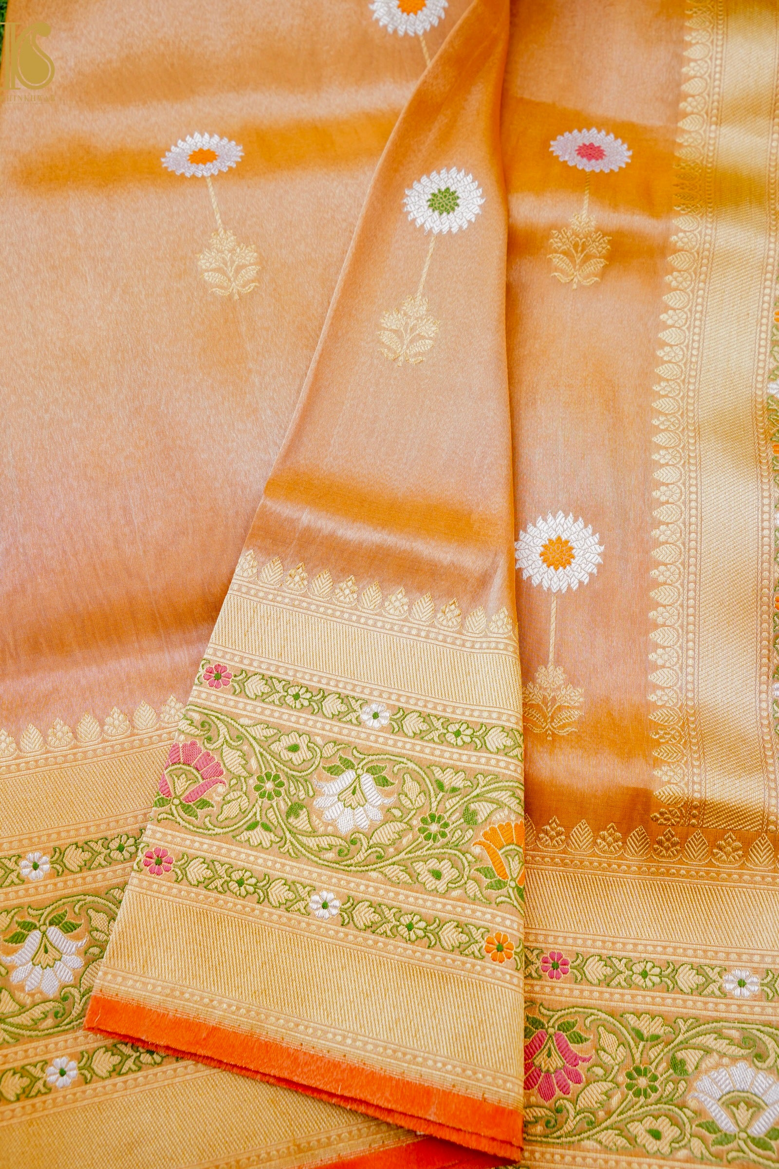 Handloom Banarasi Pure Silk Tissue Saree with Tilfi Weaving
