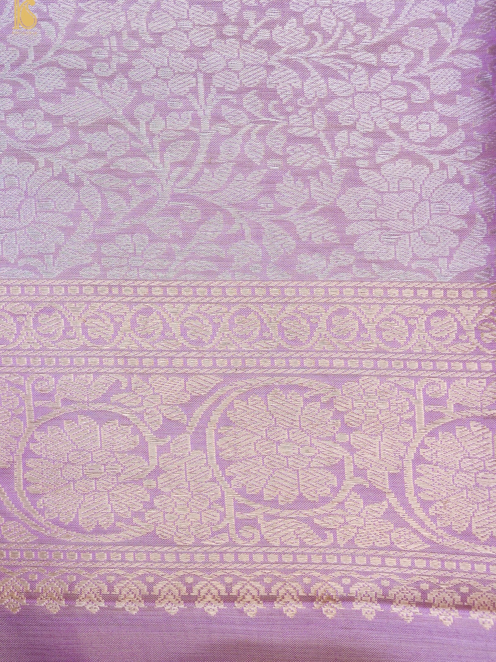 Handloom Banarasi Pure Silk Tissue Kadwa Ektara Saree