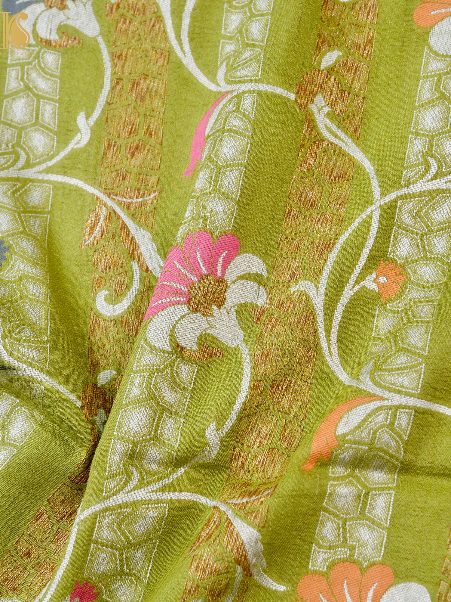 Handloom Banarasi Tussar by Georgette Silk Saree