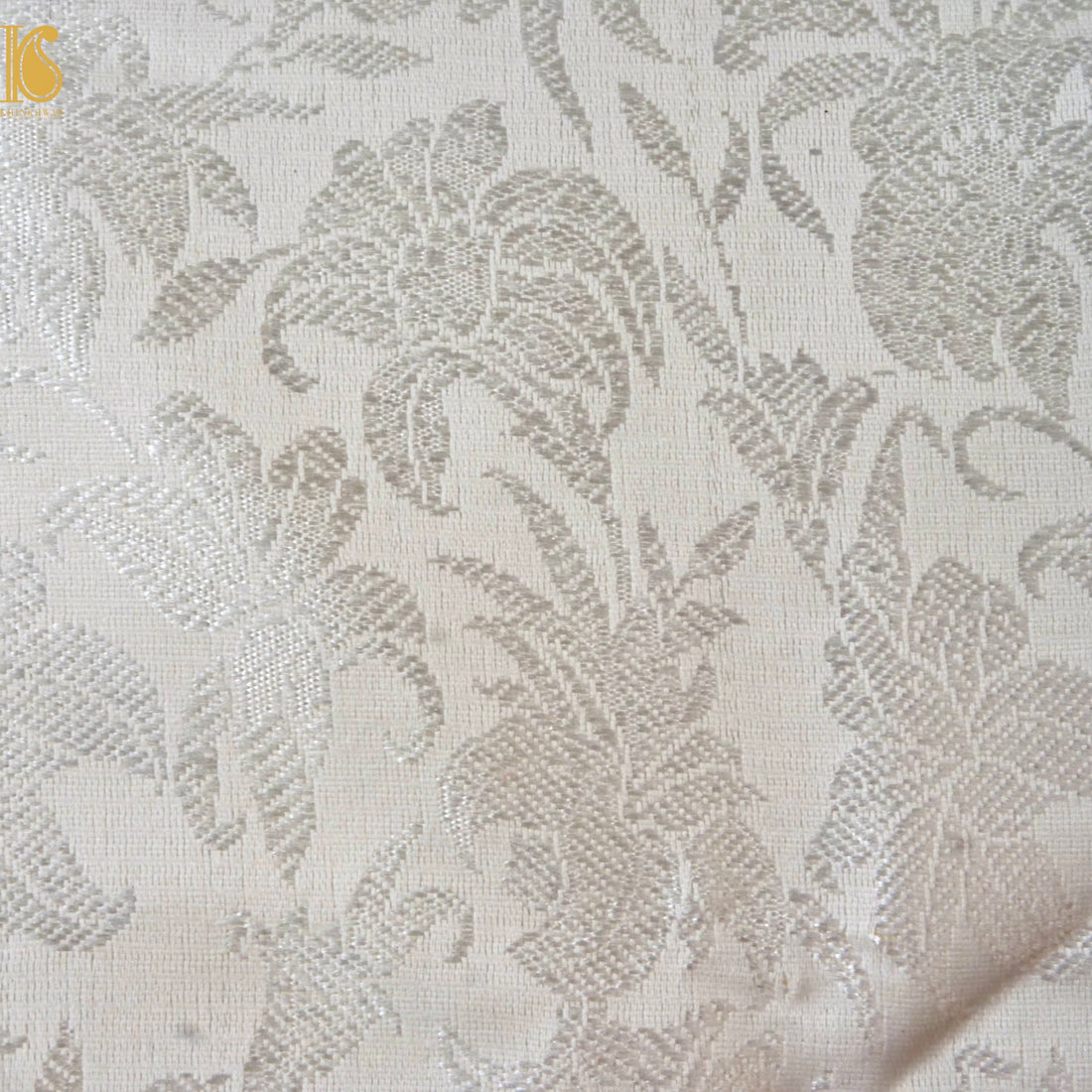 Banarasi Semi Silk Fabric Gold & Silver