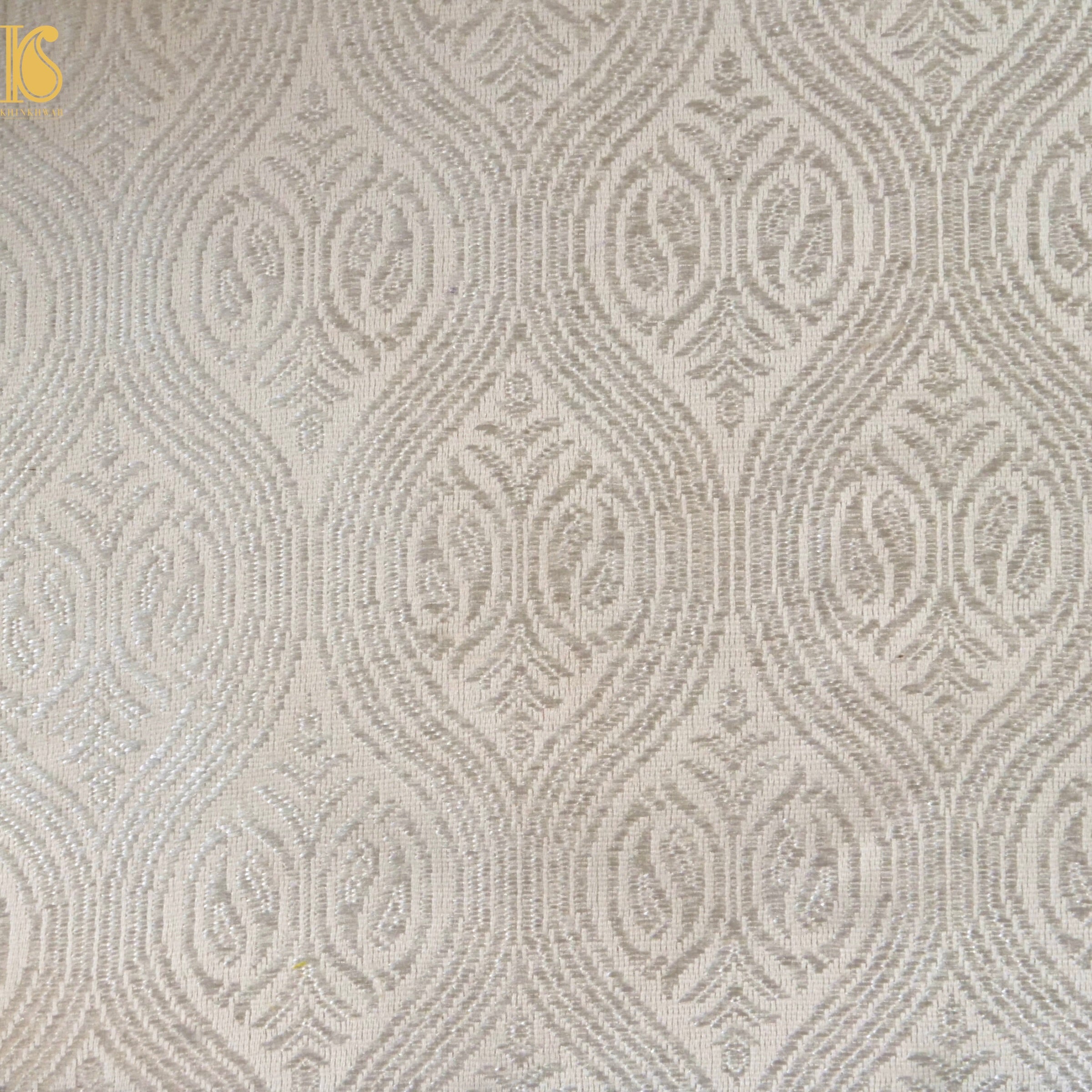 Banarasi Semi Silk Fabric Gold & Silver