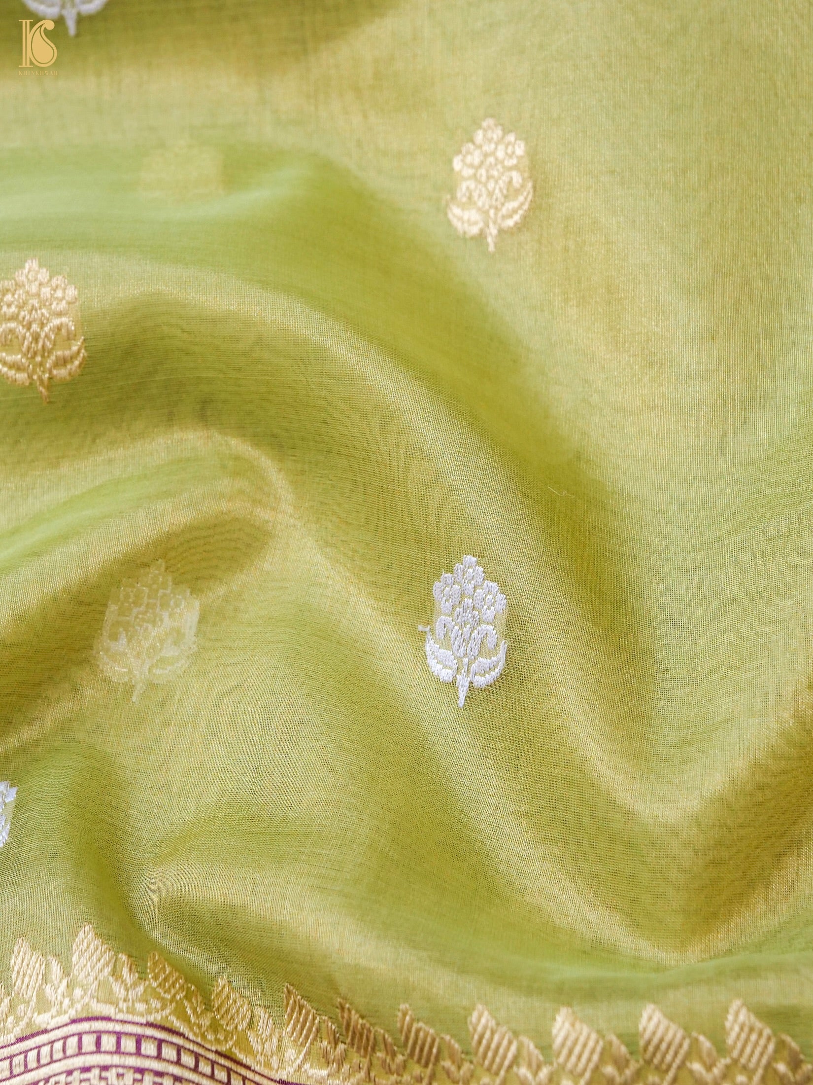 Handloom Banarasi Pure Silk Tissue Kadwa Saree