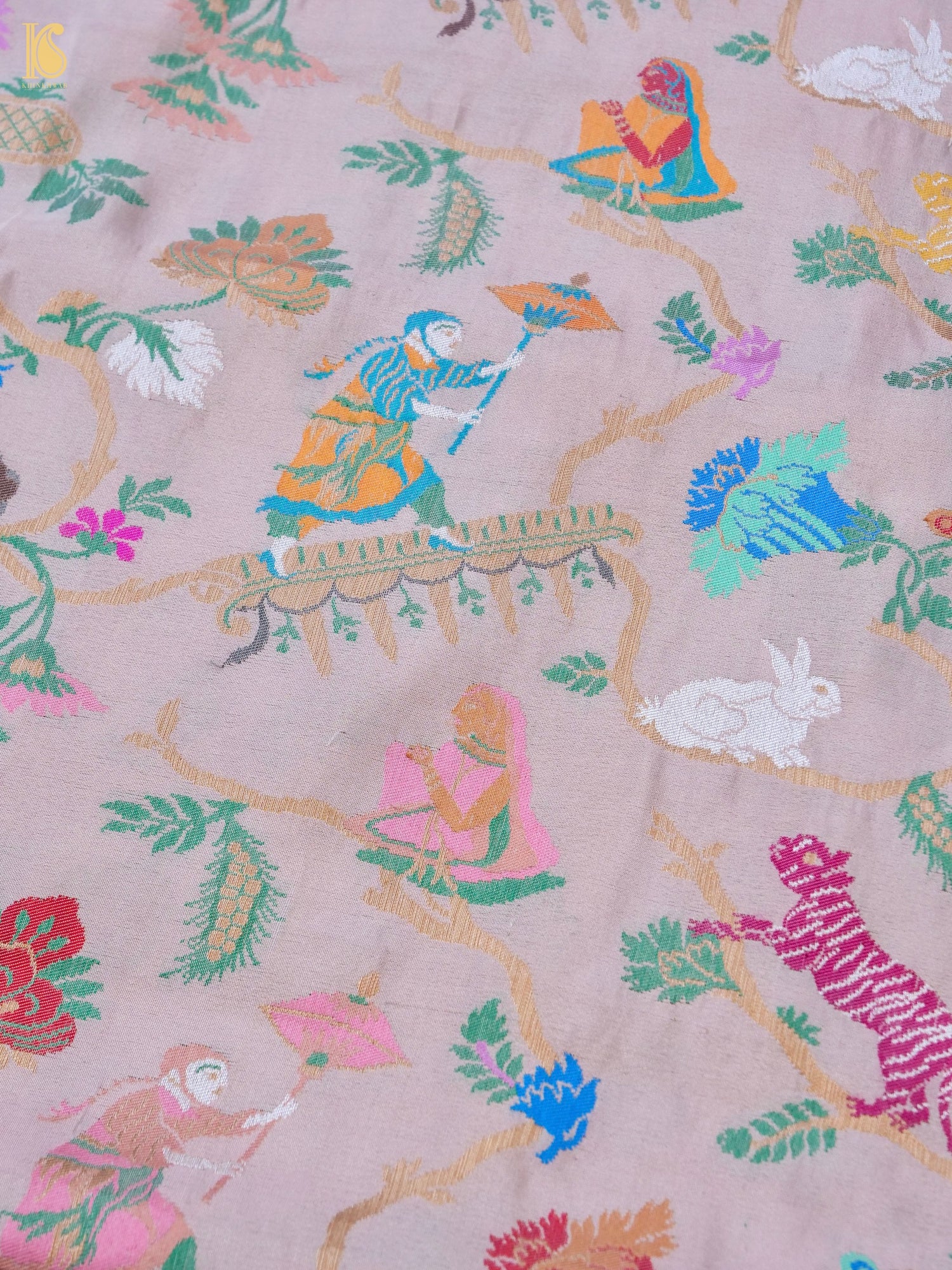 Tissue by Katan Silk Handwoven Banarasi Shikargah Saree