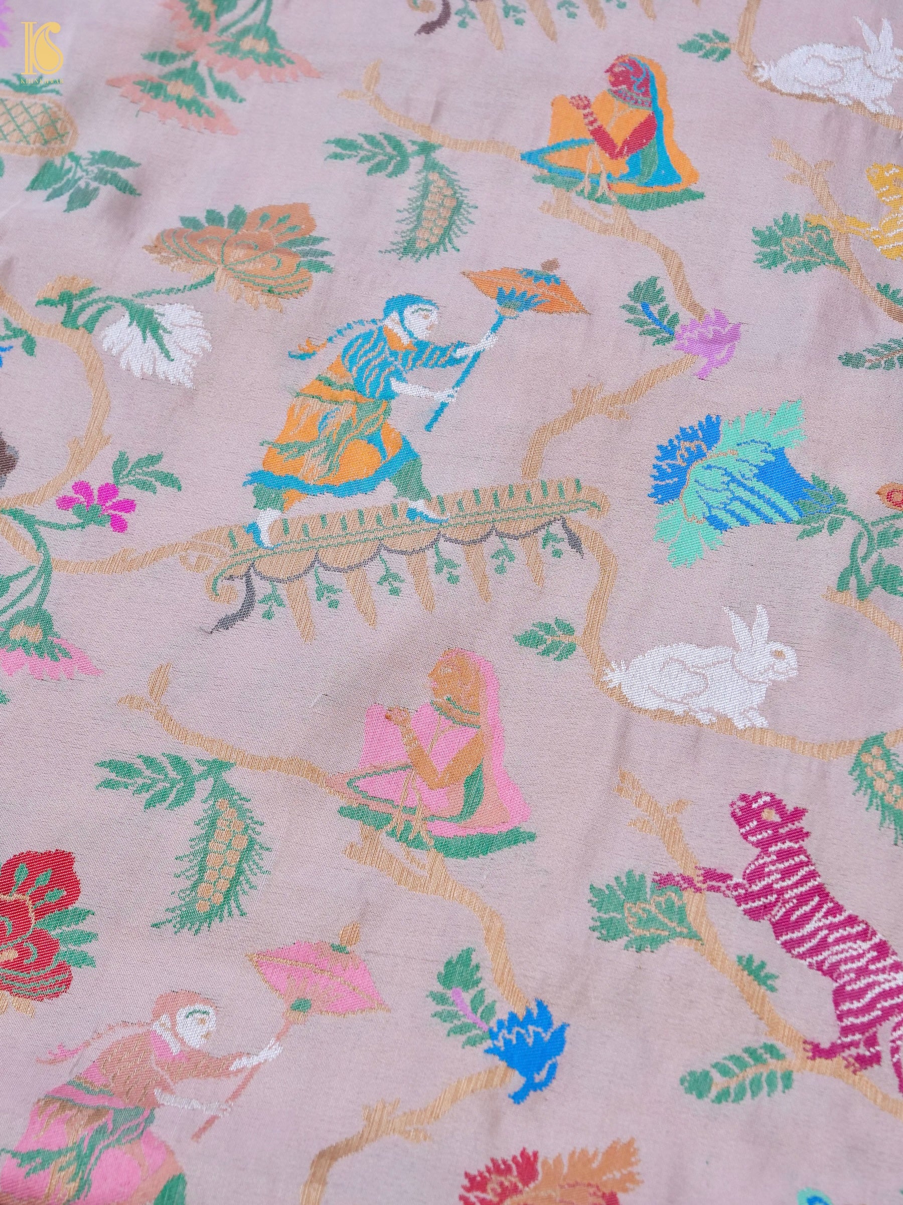 Tissue by Katan Silk Handwoven Banarasi Shikargah Saree