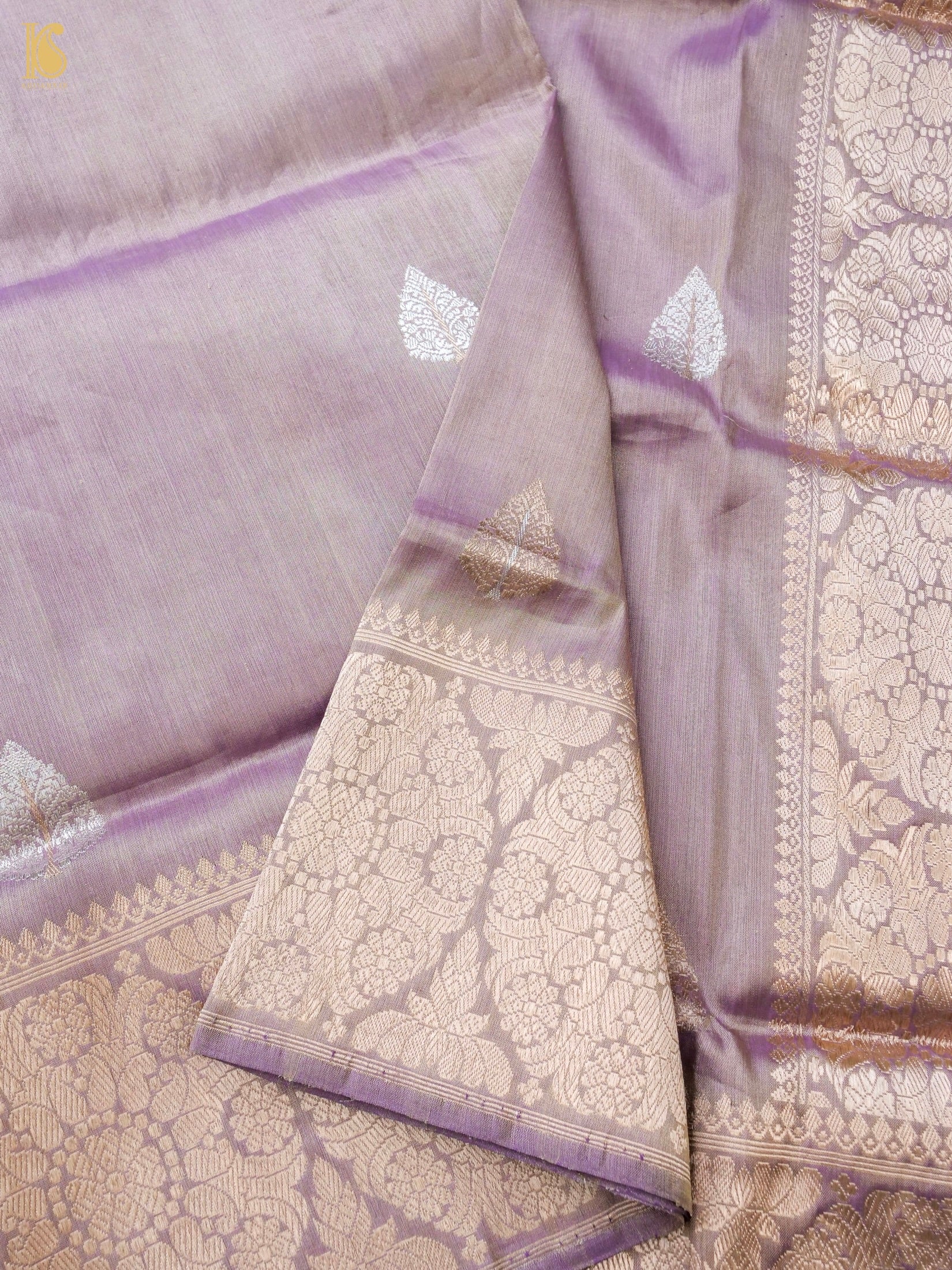 Handloom Banarasi Pure Silk Tissue Kadwa Ektara Saree