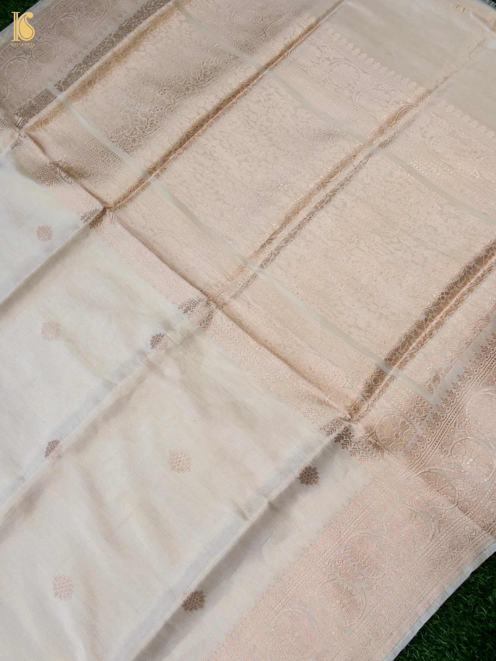 Handloom Banarasi Pure Silk Tissue Kadwa Ektara Saree