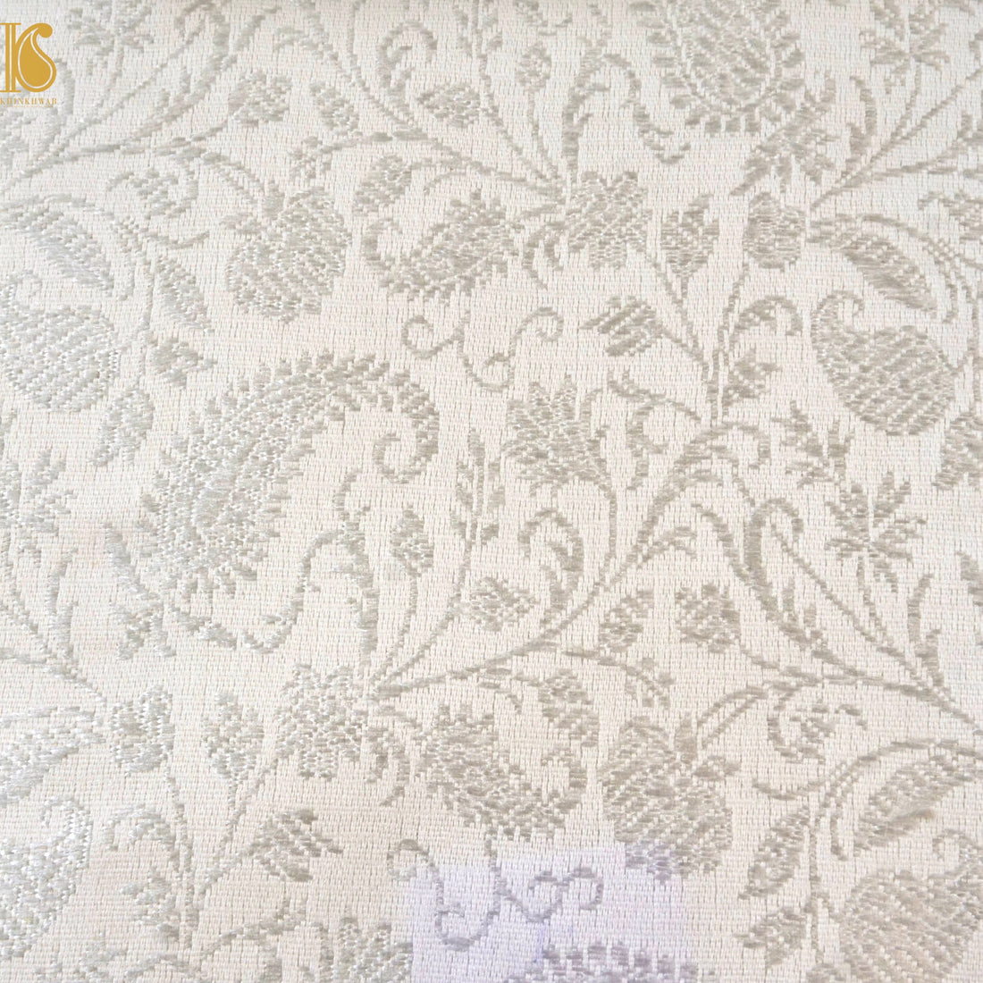 Banarasi Semi Silk Fabric Gold & Silver