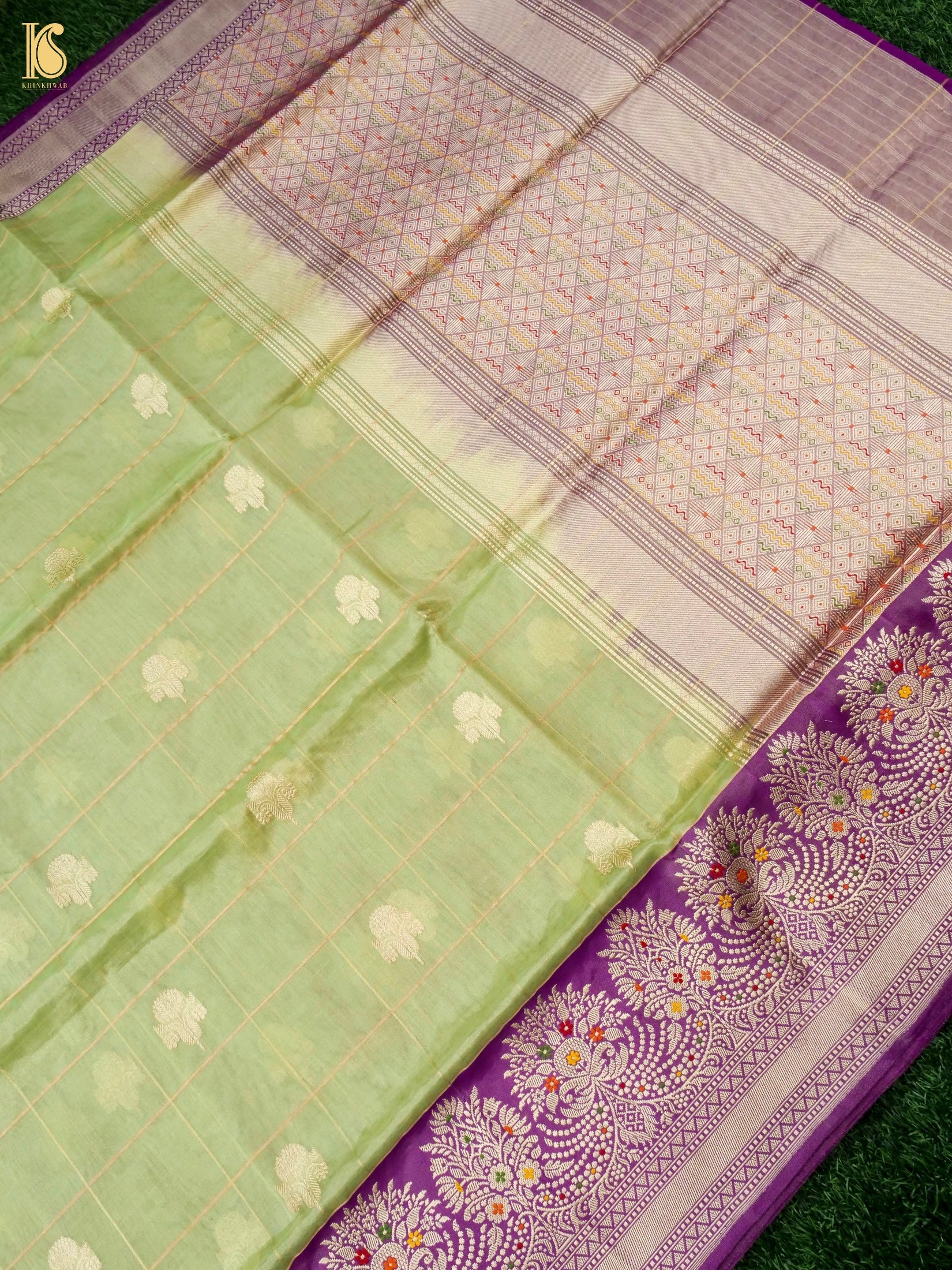 Handloom Banarasi Pure Silk Tissue Kadwa Saree
