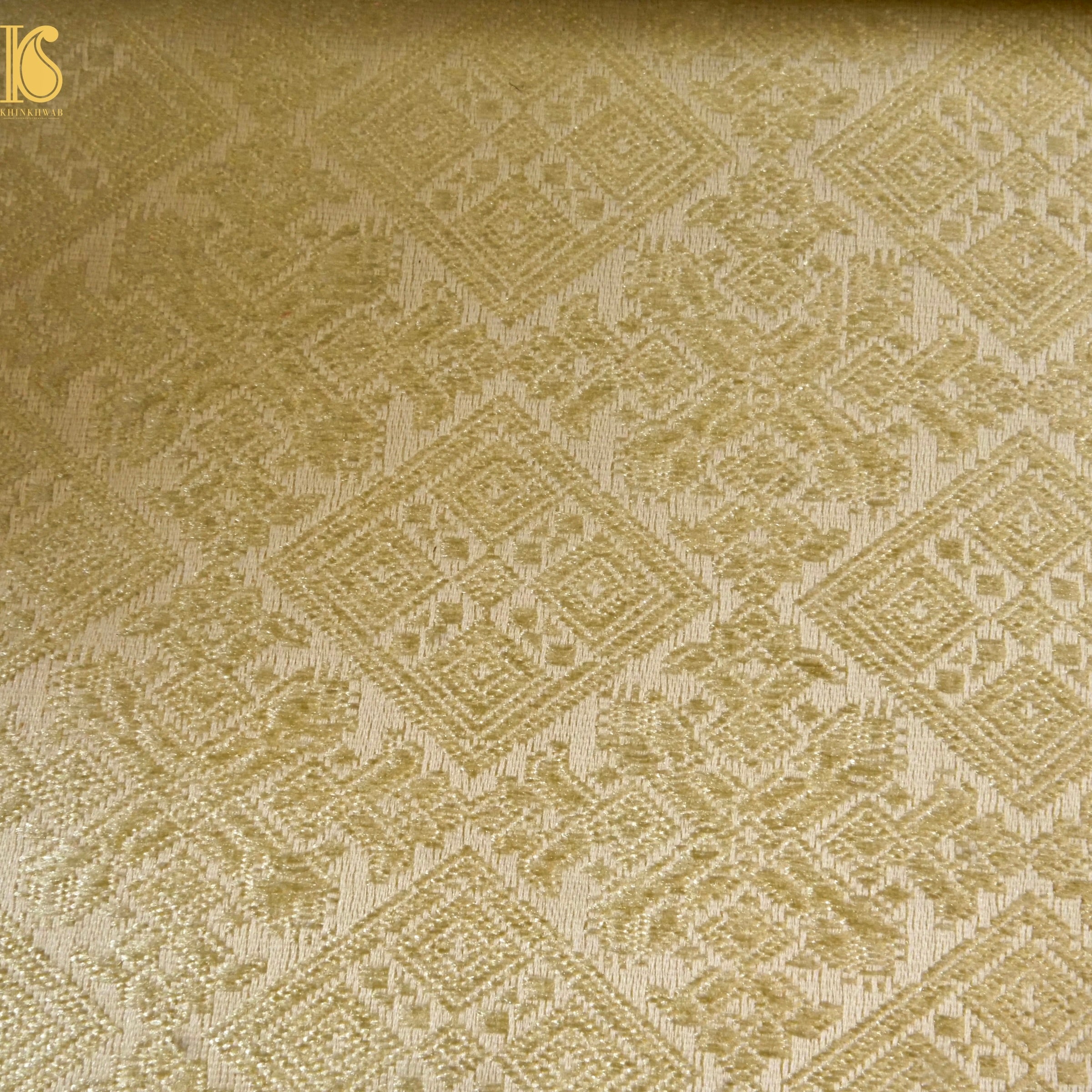 Banarasi Semi Silk Fabric Gold & Silver