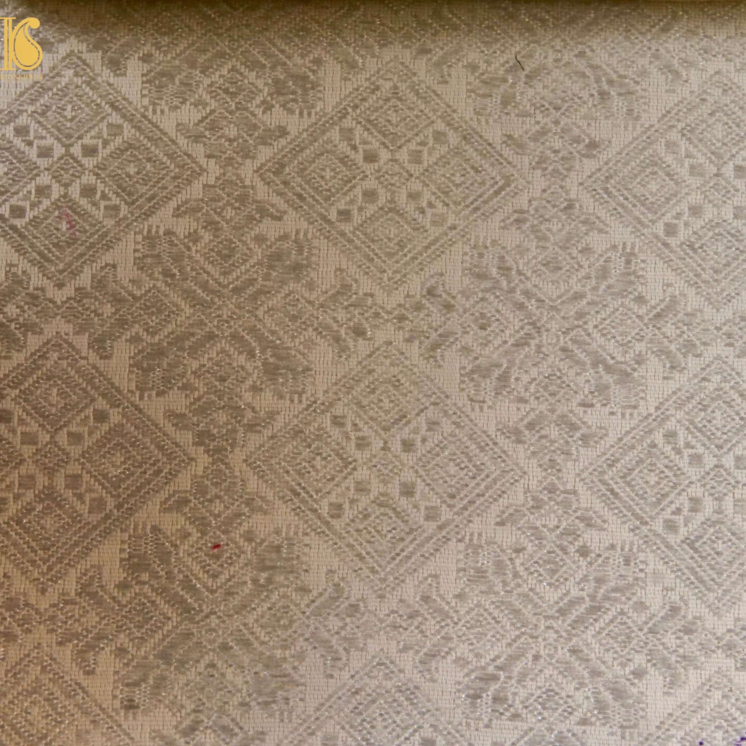 Banarasi Semi Silk Fabric Gold & Silver