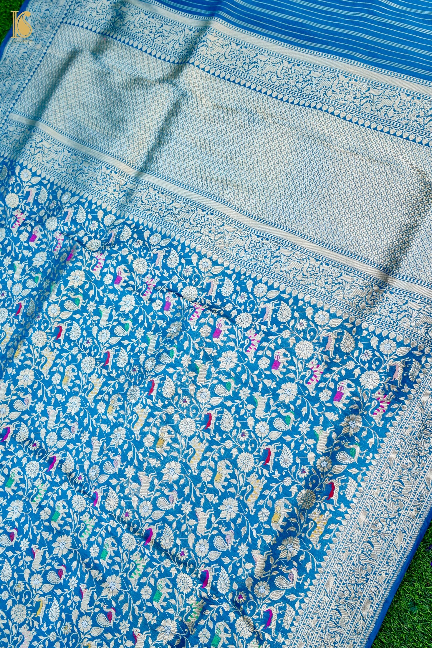 Handloom Banarasi Katan Shikargah Saree
