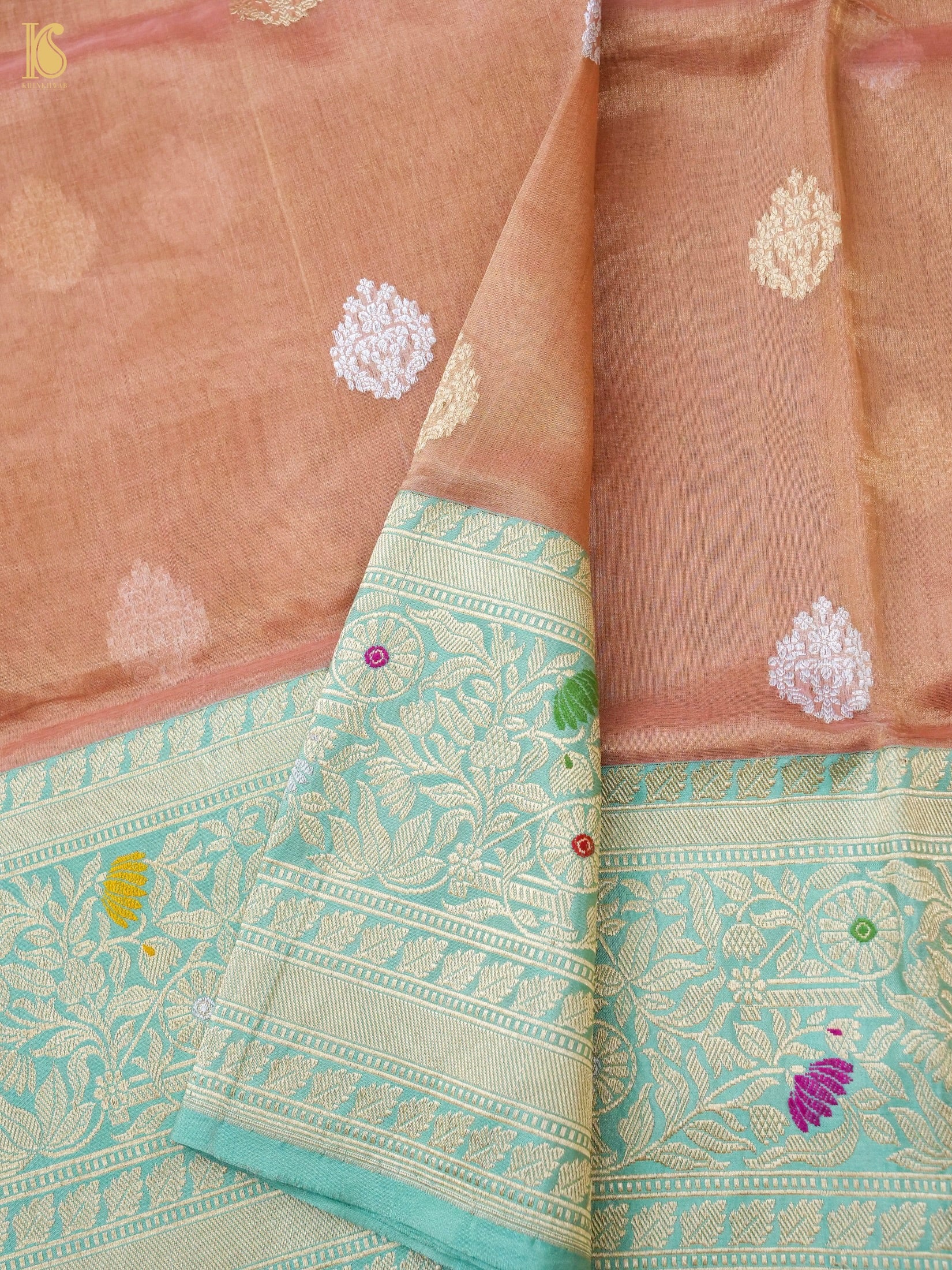Handloom Banarasi Pure Silk Tissue Kadwa Saree