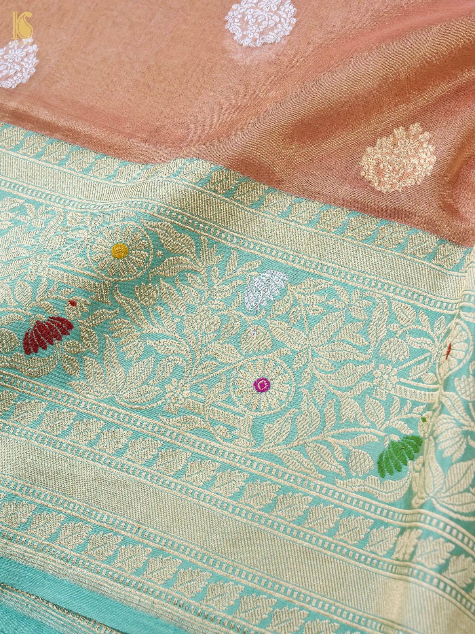 Handloom Banarasi Pure Silk Tissue Kadwa Saree