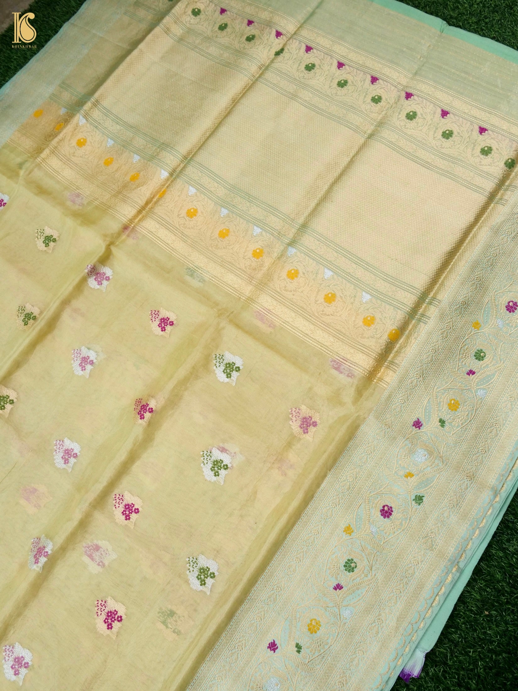 Handloom Banarasi Pure Silk Tissue Kadwa Saree