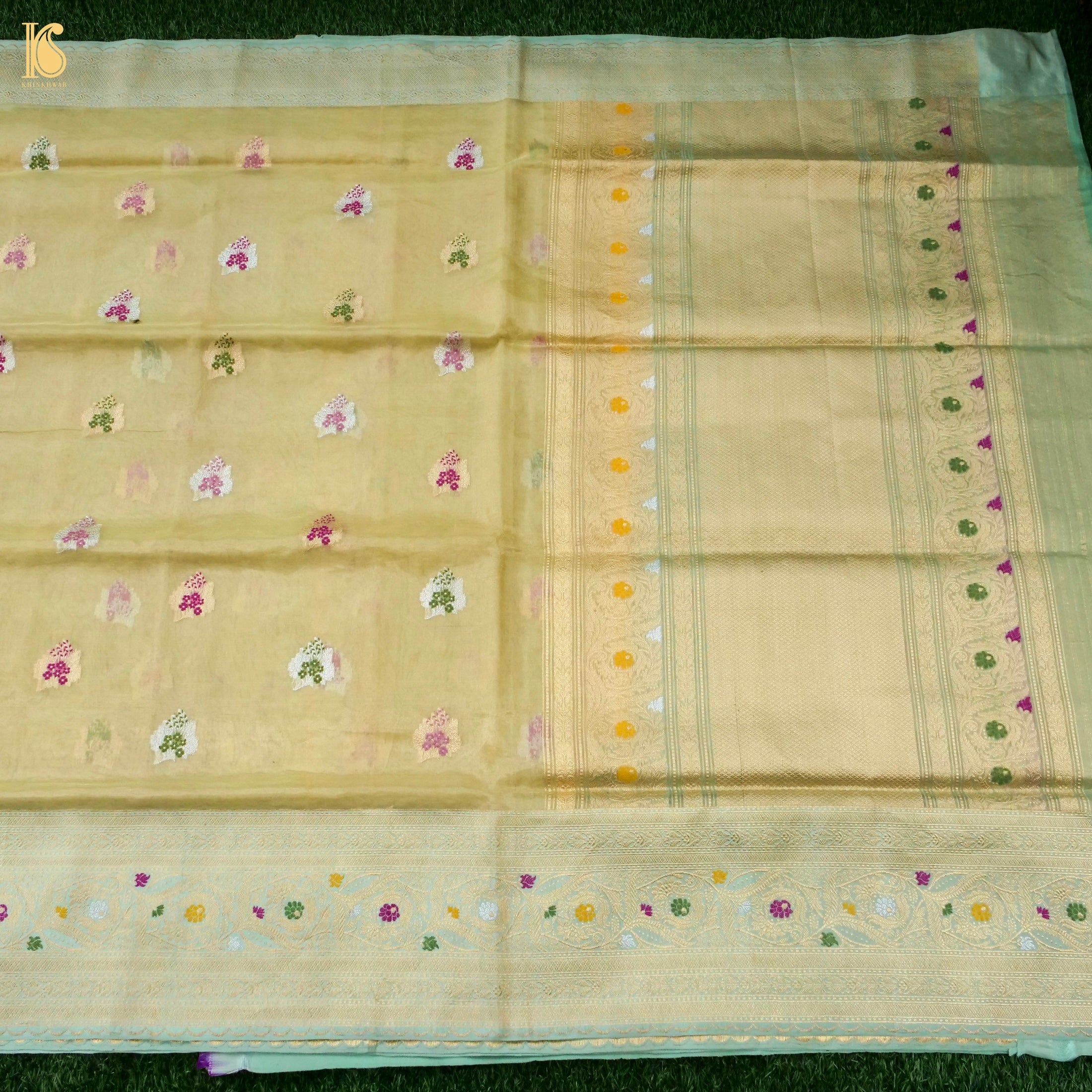 Handloom Banarasi Pure Silk Tissue Kadwa Saree