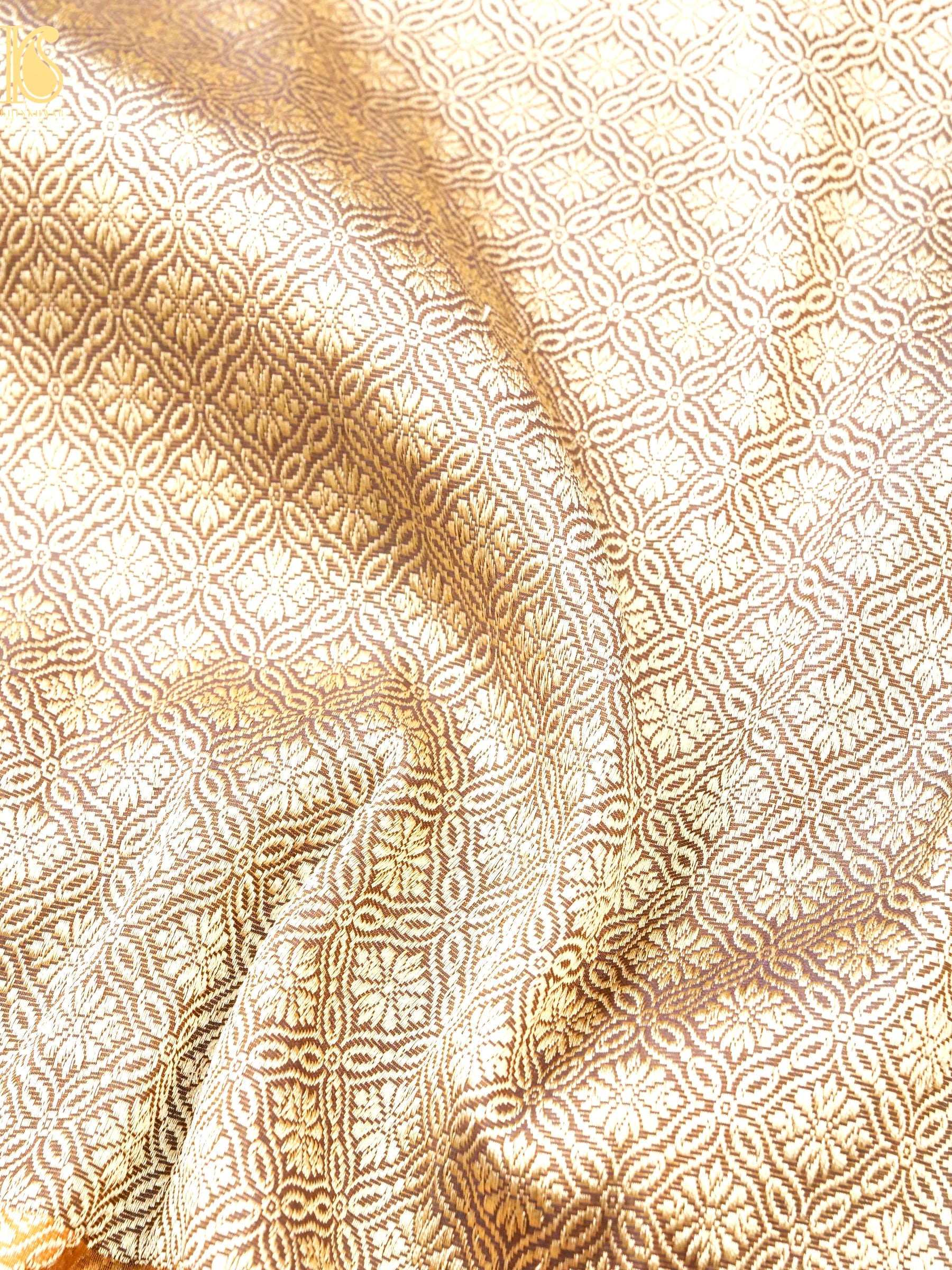 Handloom Banarasi Pure Kora Kadwa Meenakari Saree