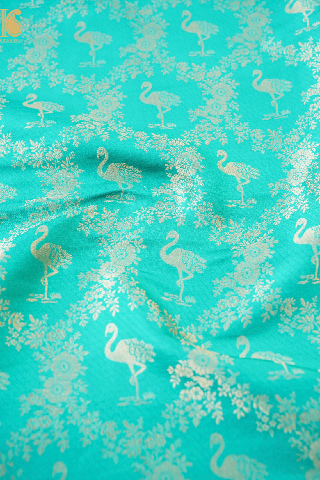 Handloom Pure Brocade Banarasi Crane Fabric