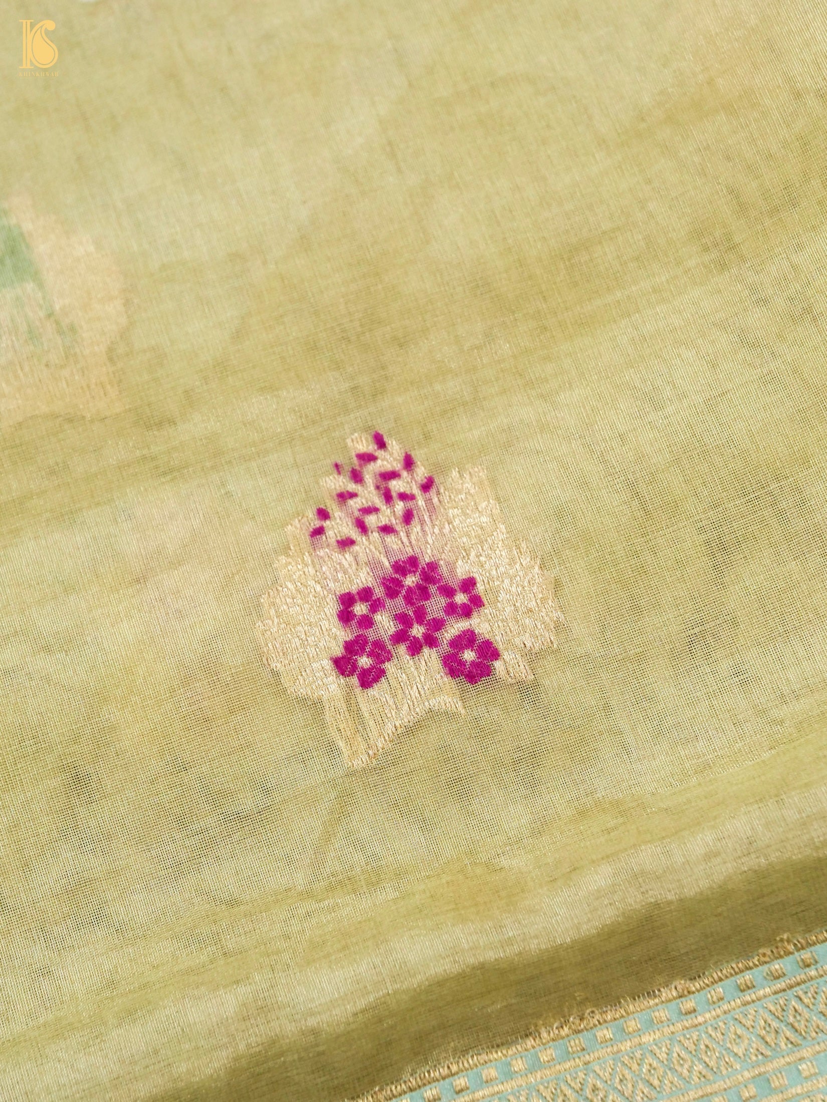Handloom Banarasi Pure Silk Tissue Kadwa Saree