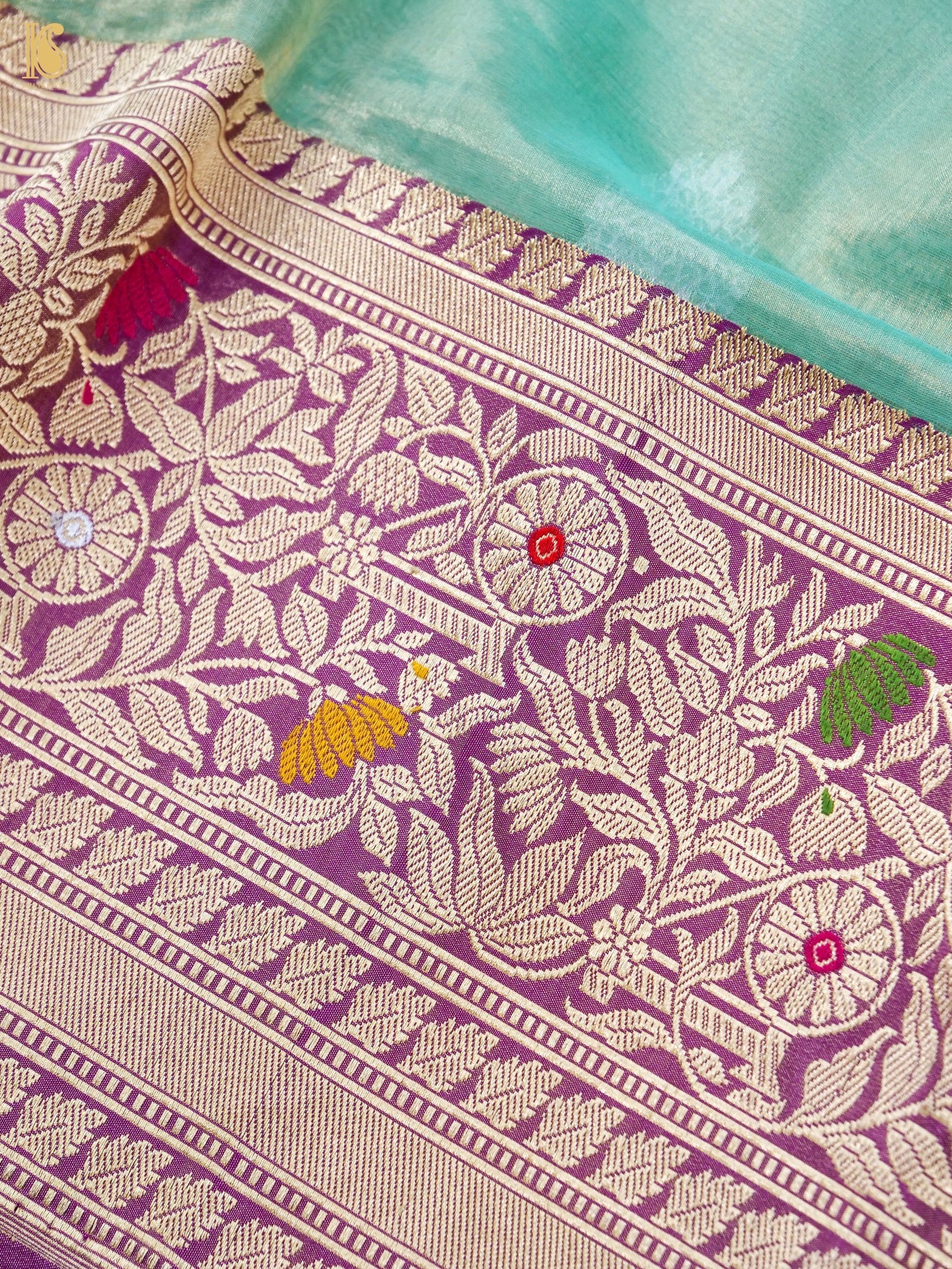 Handloom Banarasi Pure Silk Tissue Kadwa Saree