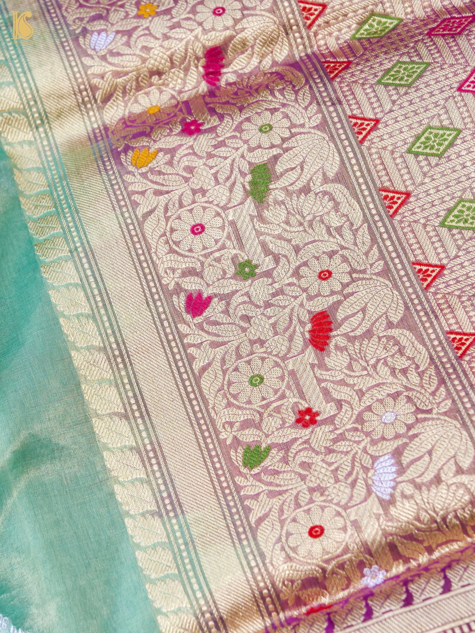 Handloom Banarasi Pure Silk Tissue Kadwa Saree