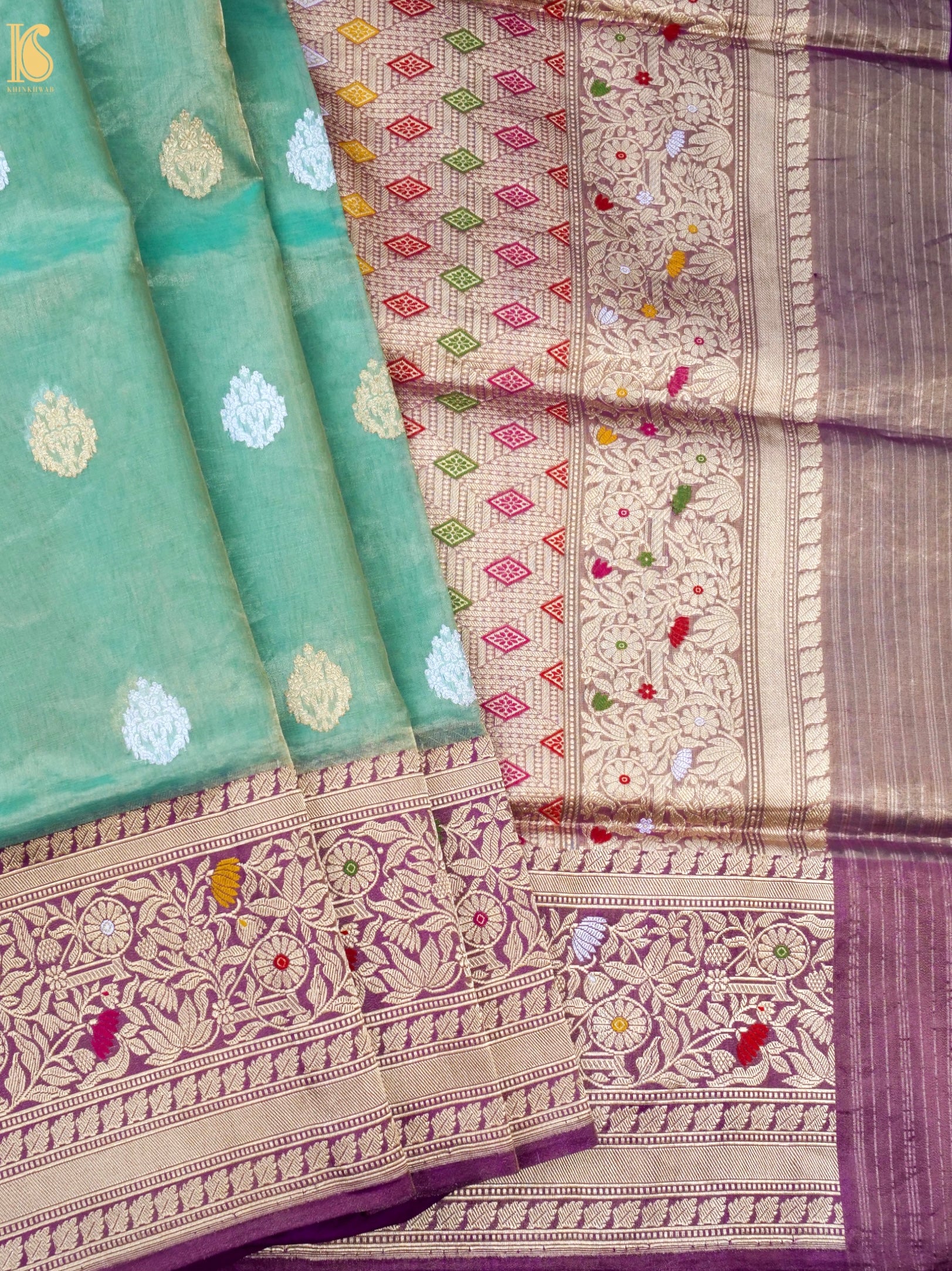 Handloom Banarasi Pure Silk Tissue Kadwa Saree