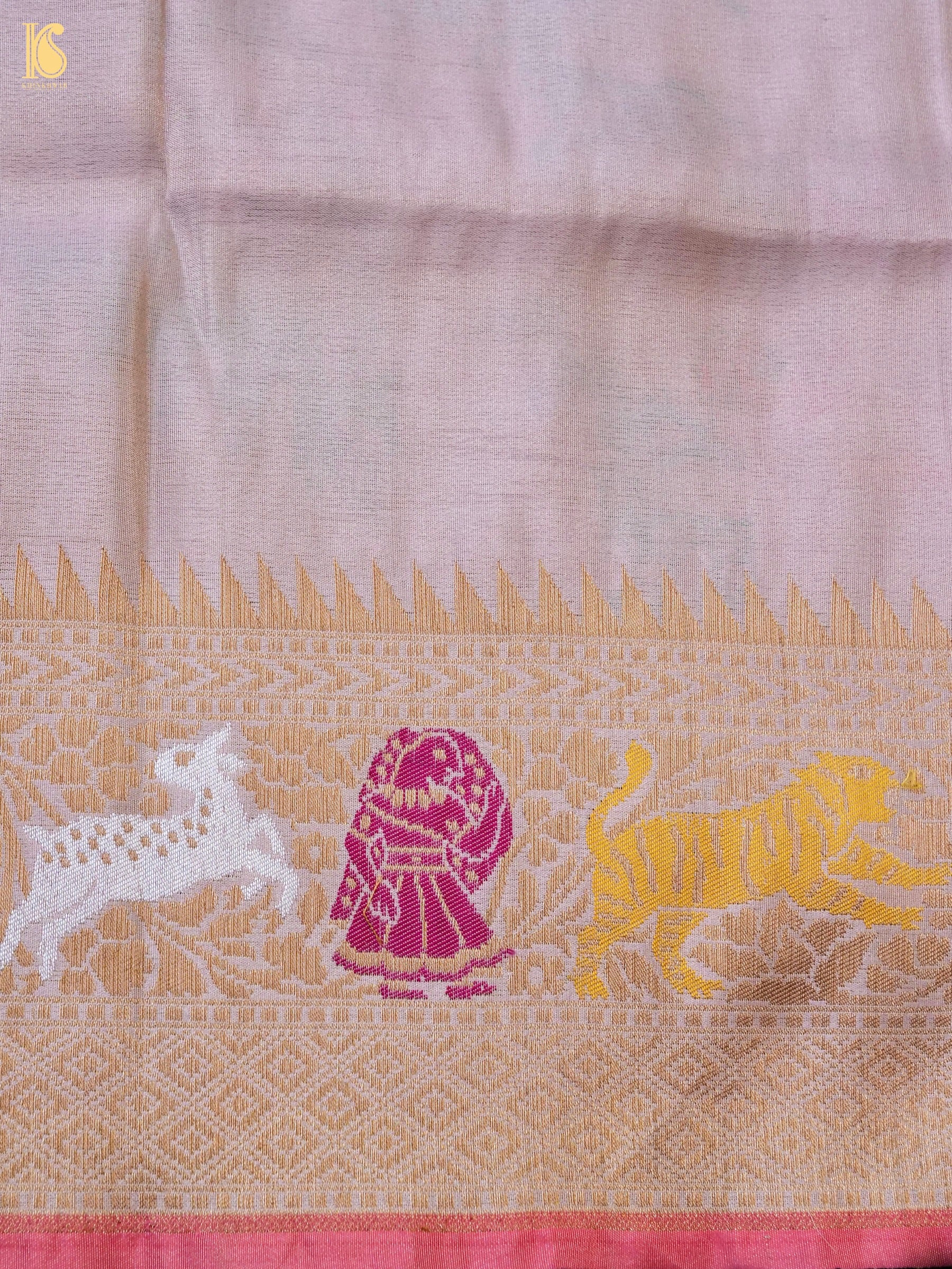 Tissue by Katan Silk Handwoven Banarasi Shikargah Saree