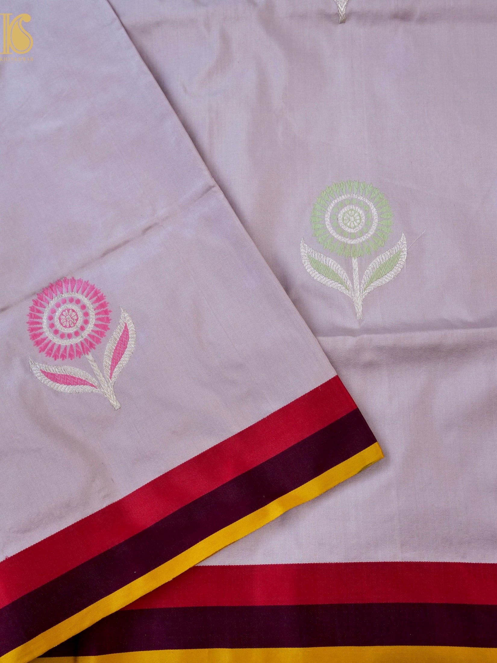 Handwoven Pure Mashru Silk Kadwa Banarasi Saree