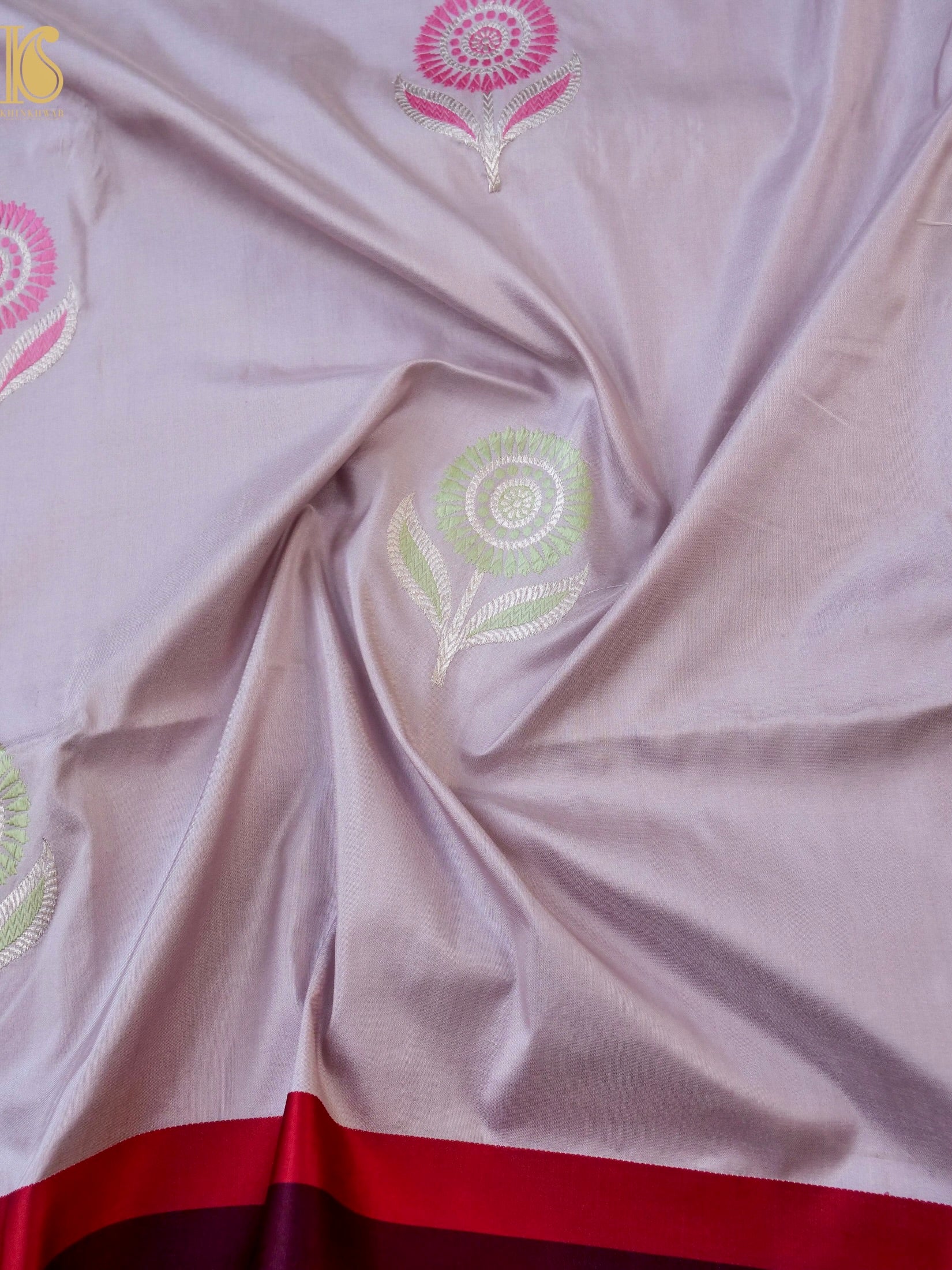 Handwoven Pure Mashru Silk Kadwa Banarasi Saree