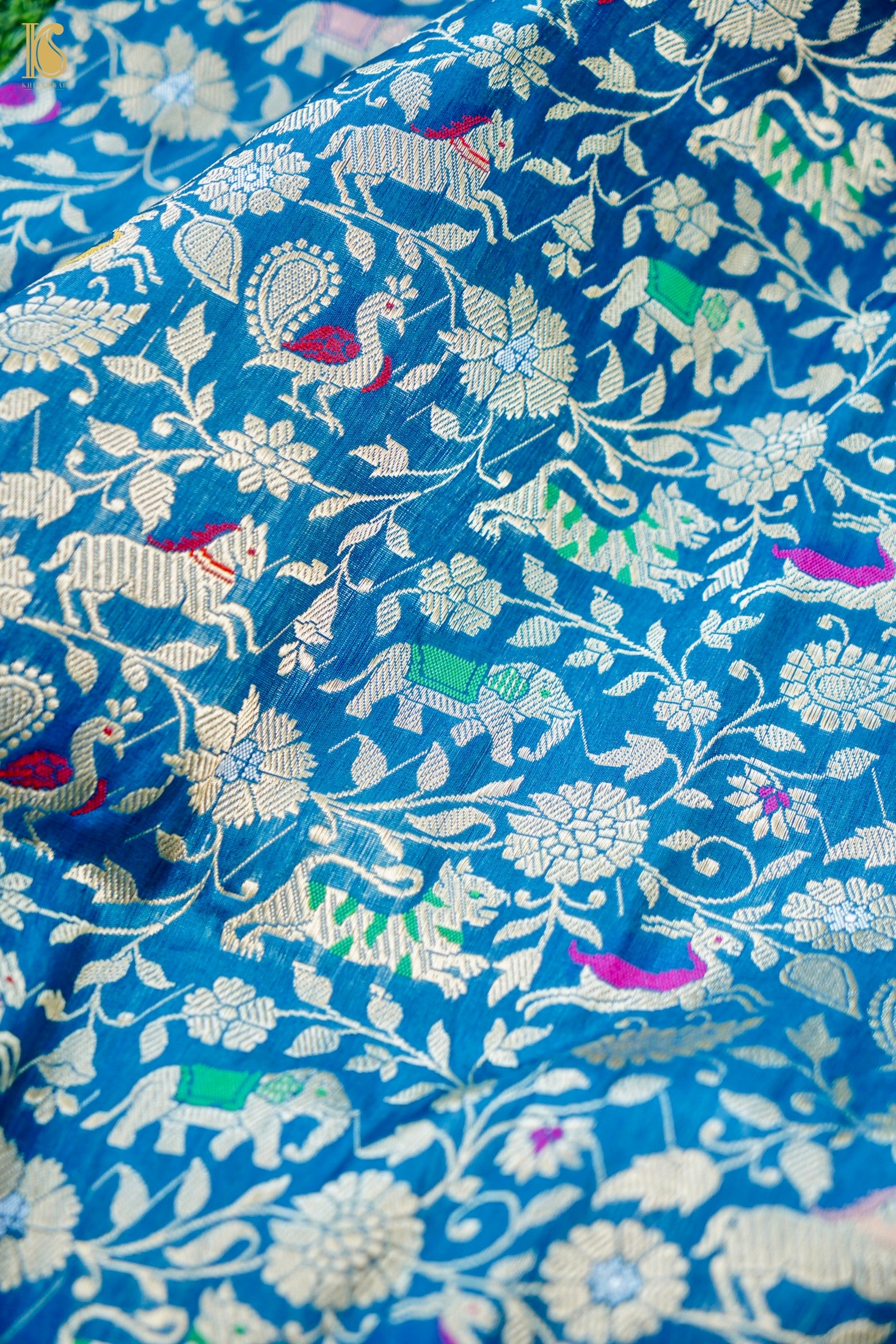 Handloom Banarasi Katan Shikargah Saree