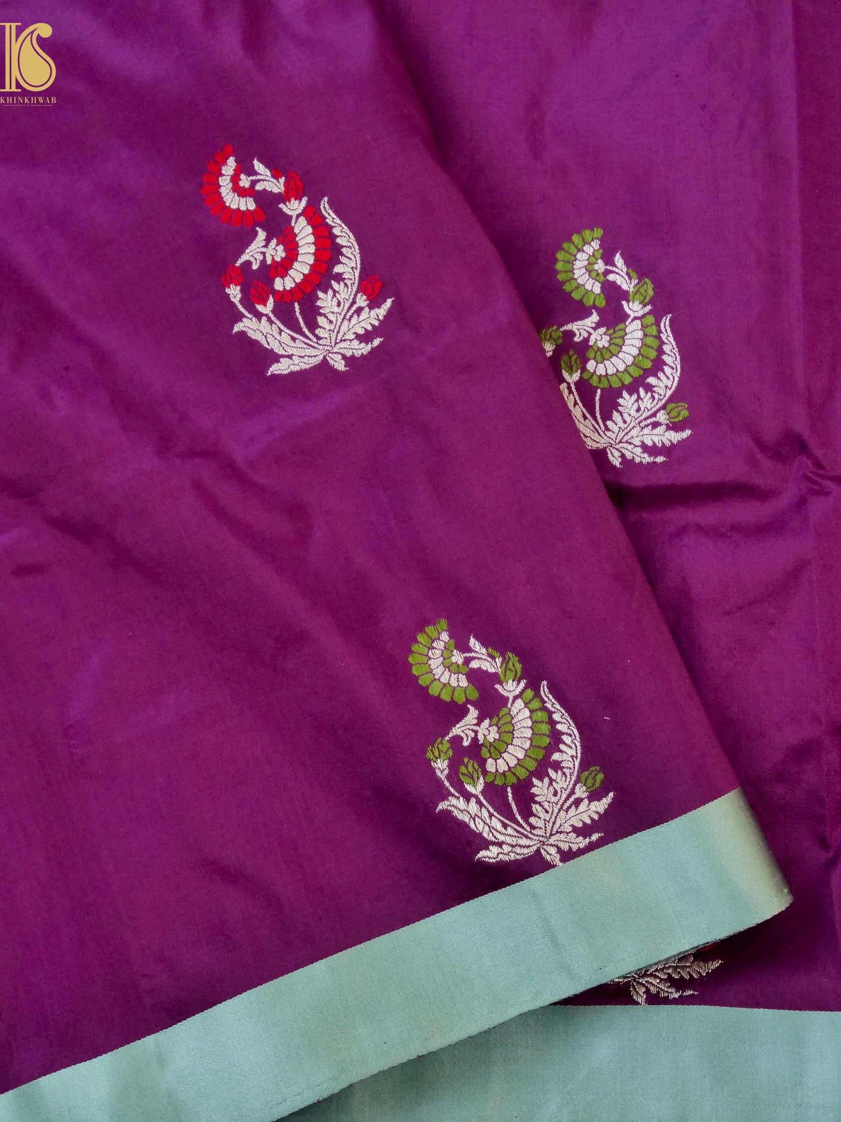 Handwoven Pure Mashru Silk Kadwa Banarasi Saree