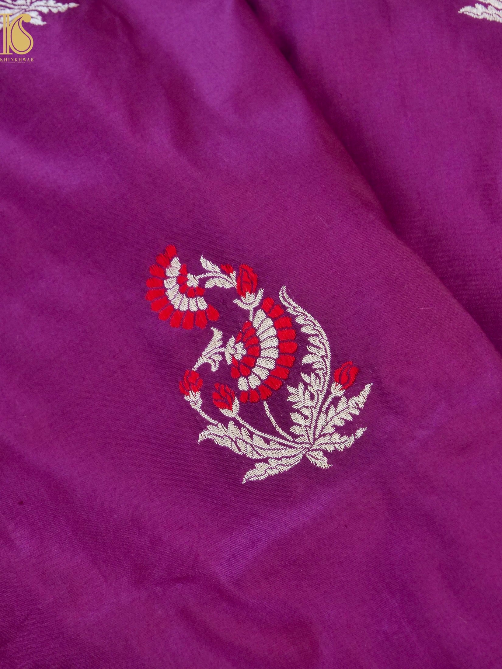 Handwoven Pure Mashru Silk Kadwa Banarasi Saree