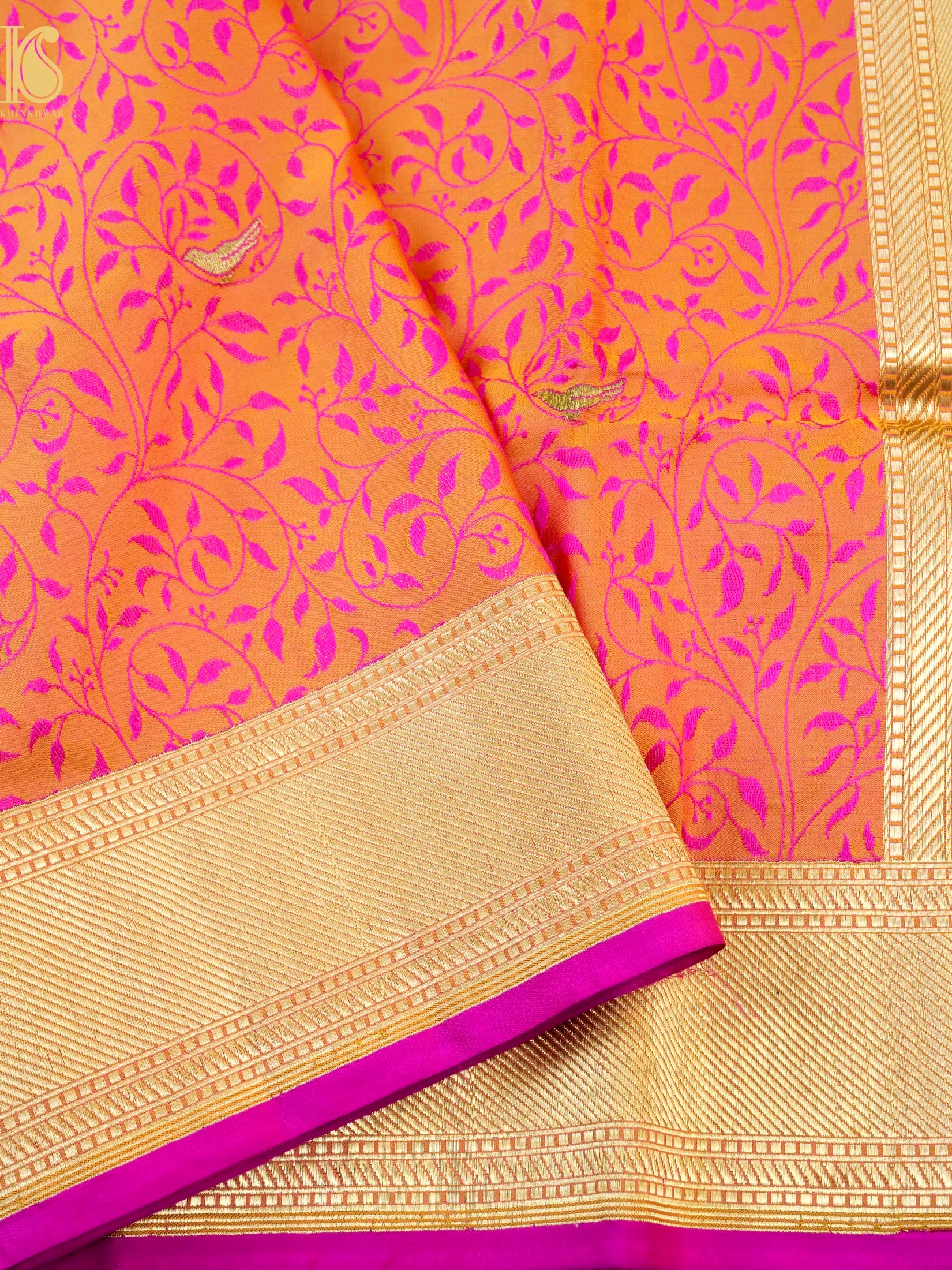 Handwoven Pure Mashru Satin Silk Tanchoi Banarasi Saree