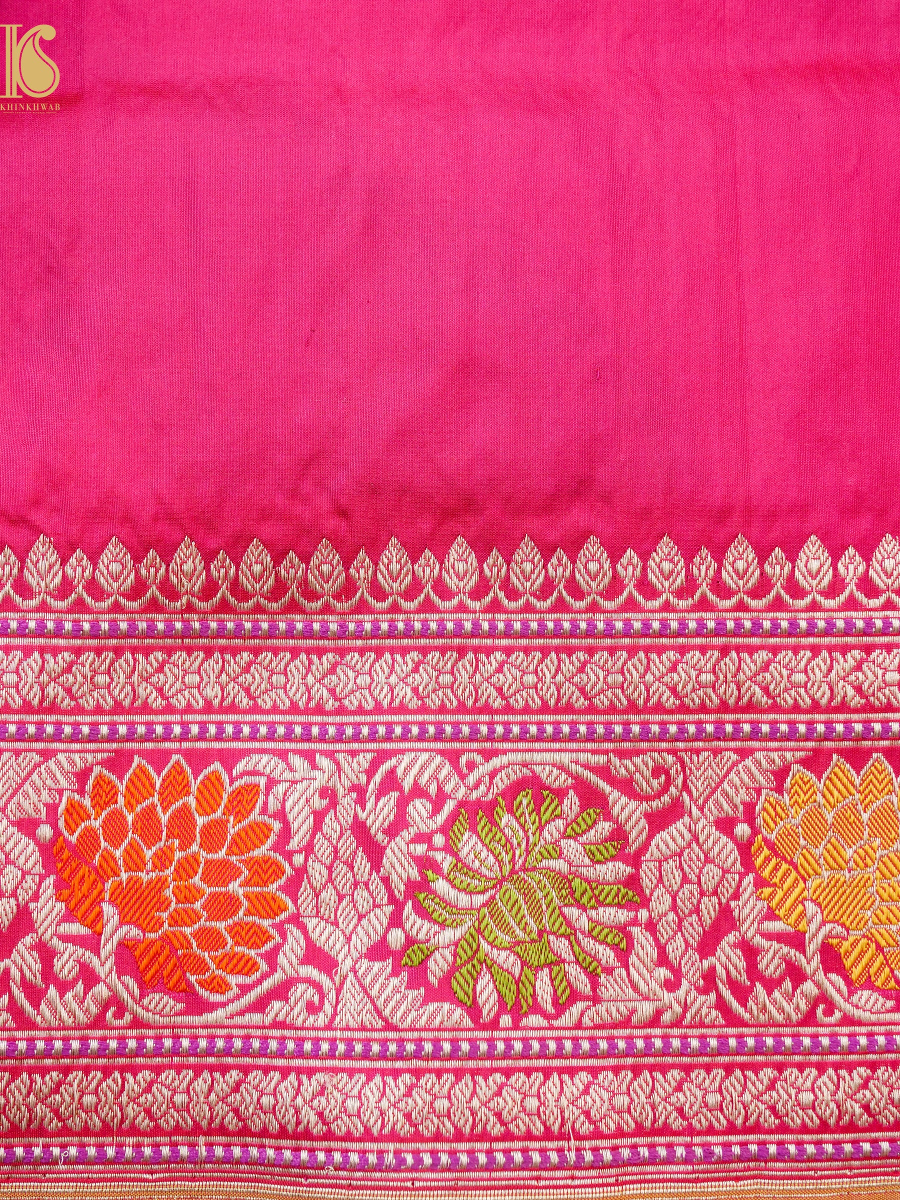Handloom Banarasi Kadwa Rangkat Silk Saree