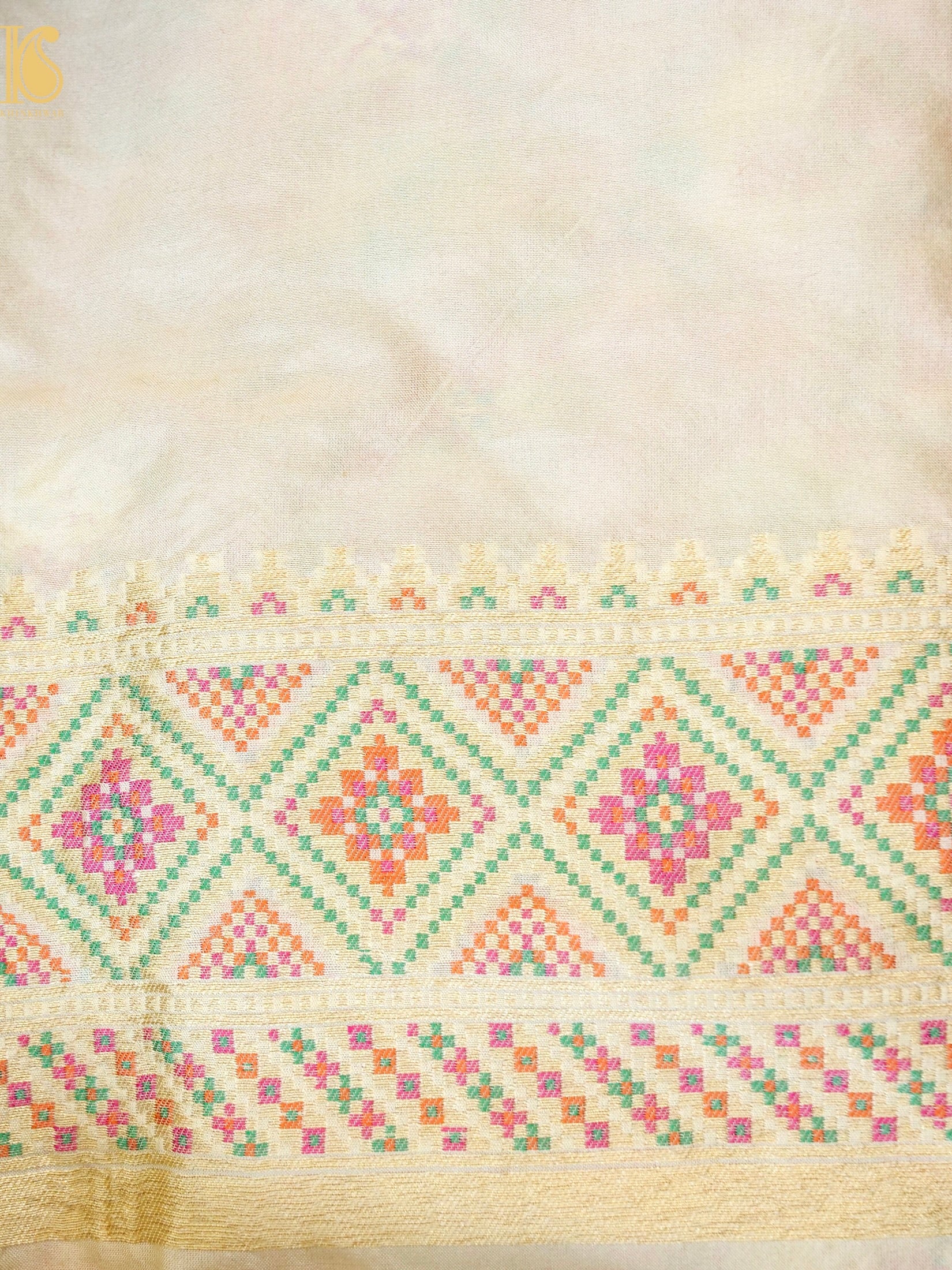 Handwoven Banarasi Katan Silk Patola Saree - Khinkhwab