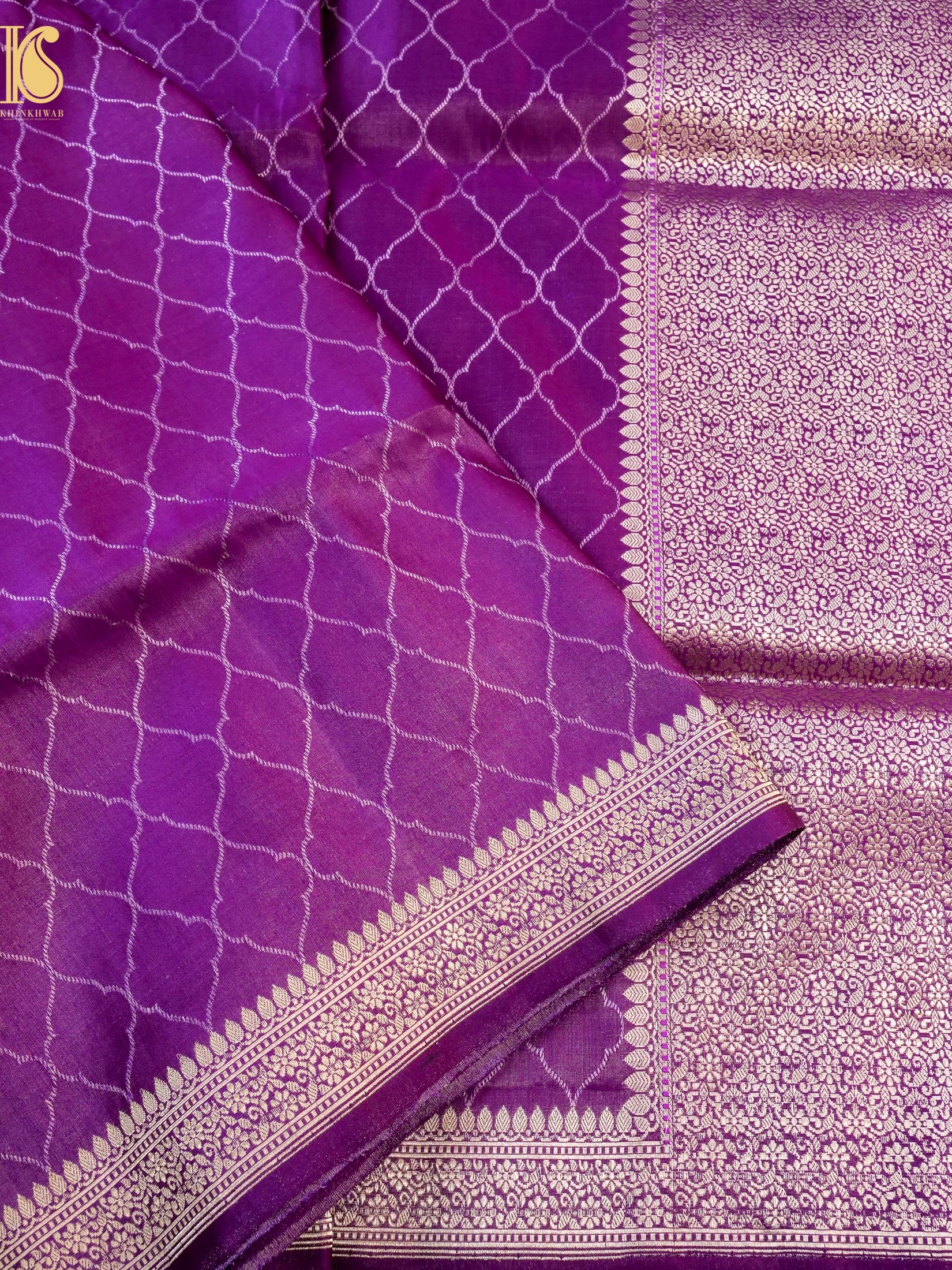 Handwoven Pure Mashru Satin Silk Tanchoi Banarasi Saree