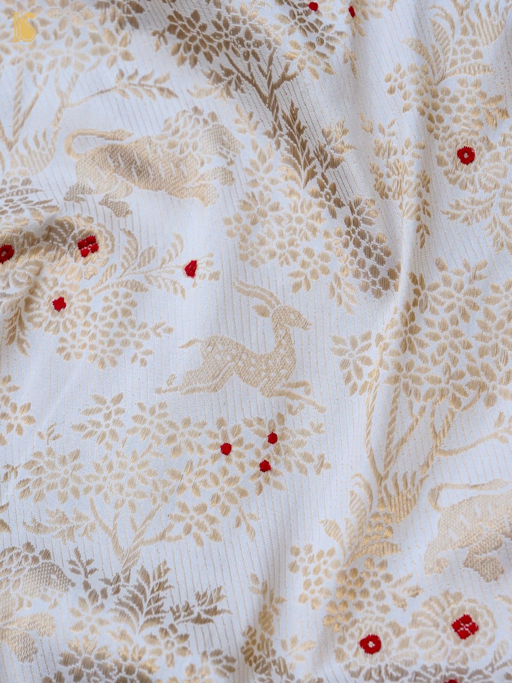 Handloom Banarasi Katan Silk Shikargah Jungle Saree