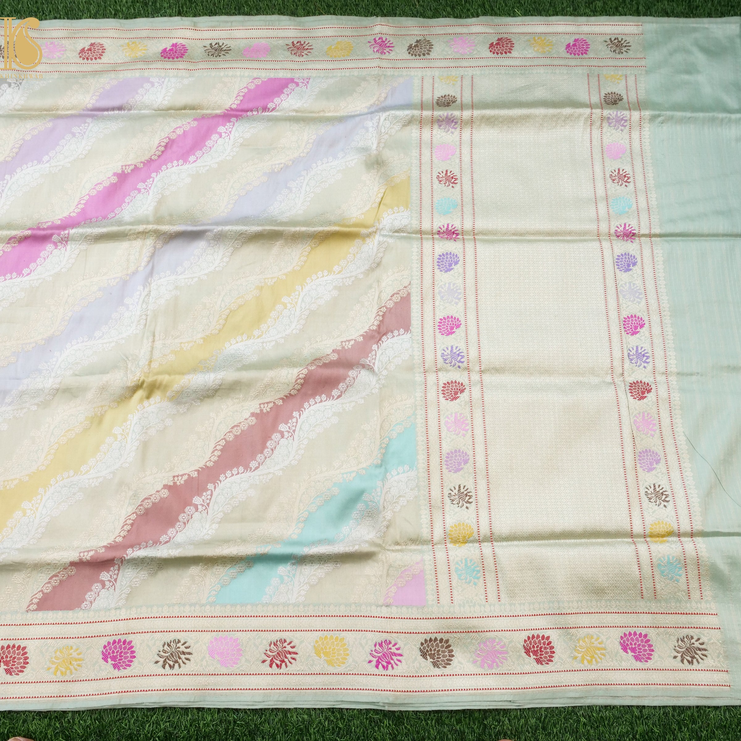 Handloom Banarasi Kadwa Rangkat Silk Saree