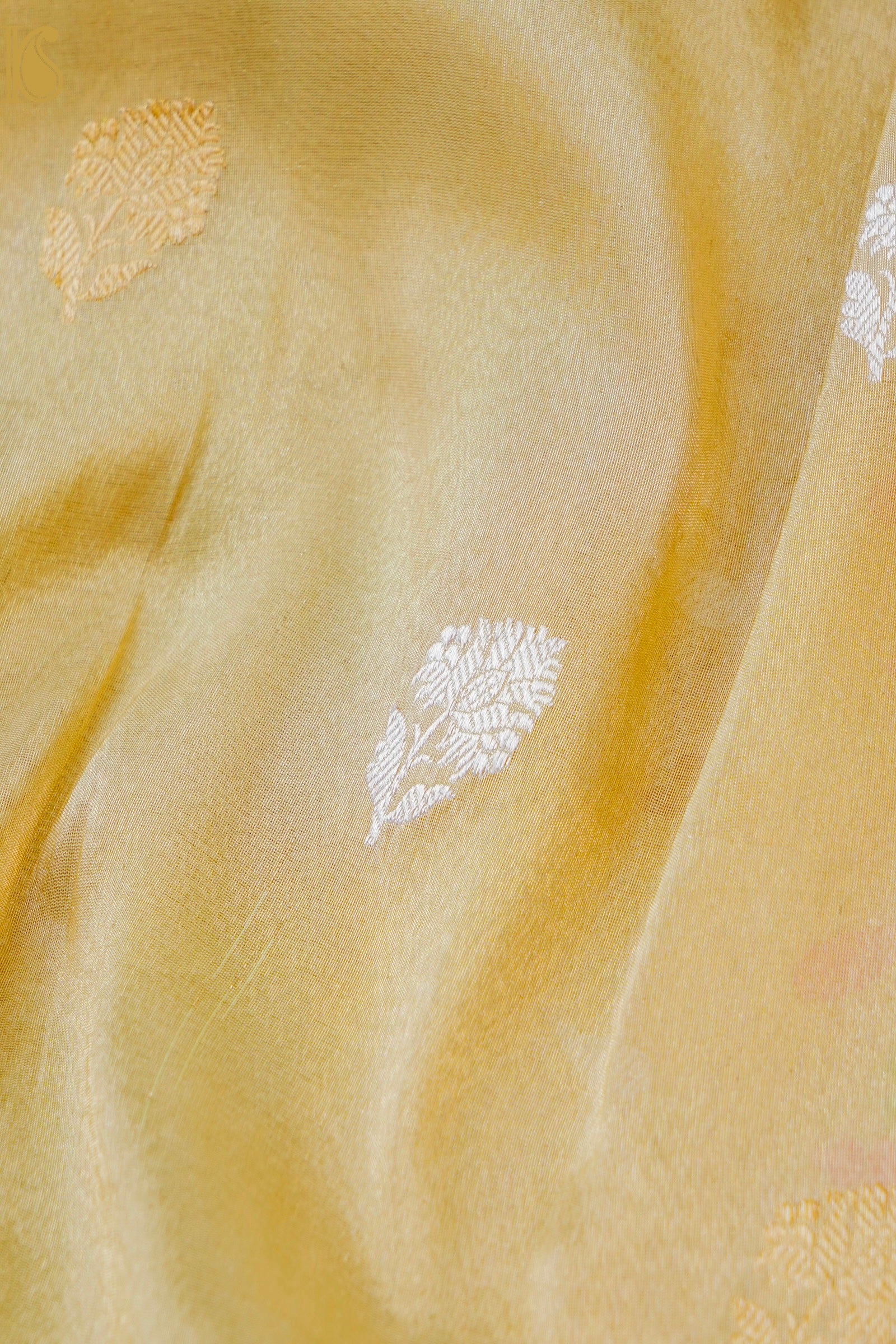 Handloom Banarasi Pure Silk Tissue Saree with Alfi Border
