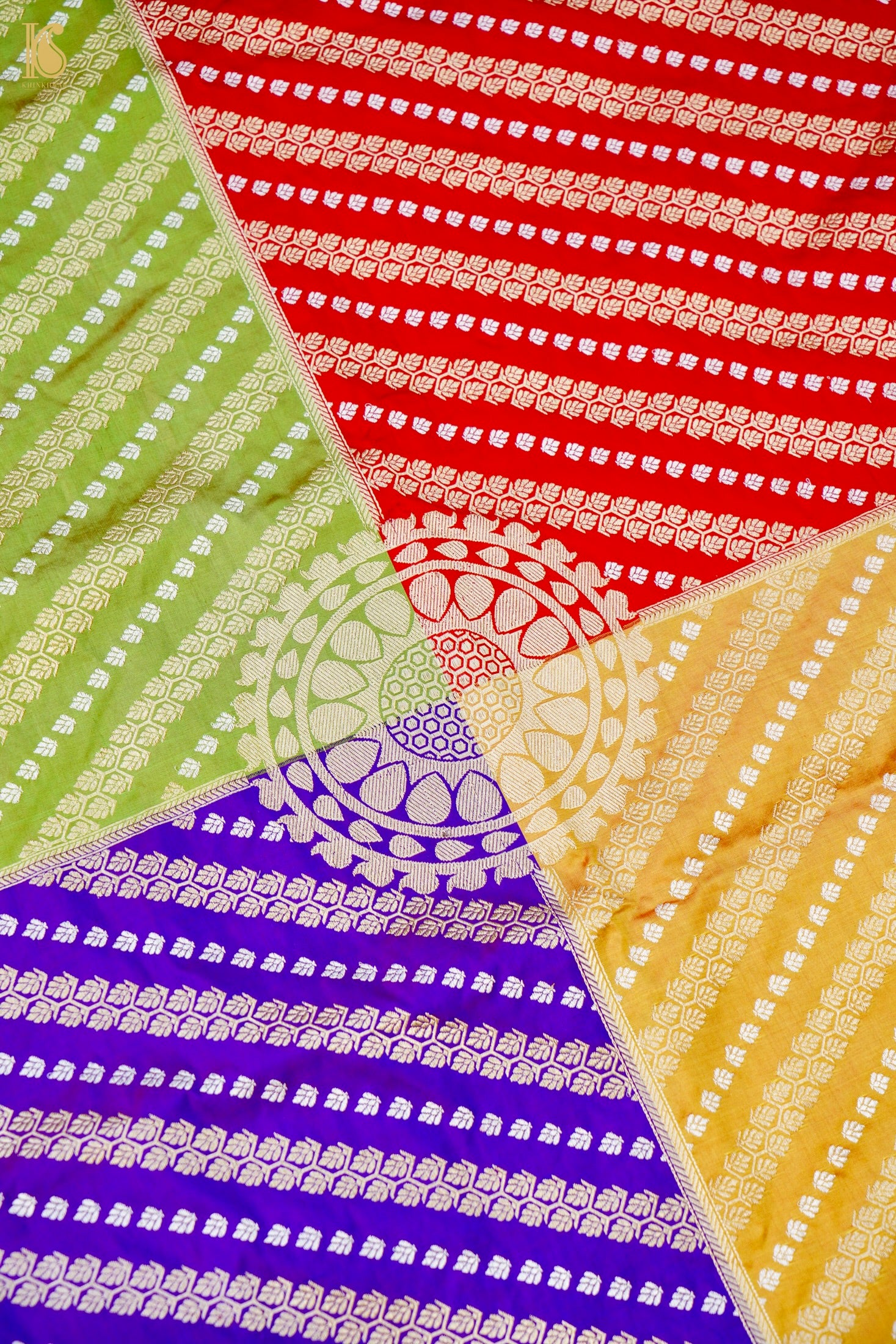 Handloom Banarasi Chauki Rangkat Pink Silk Saree