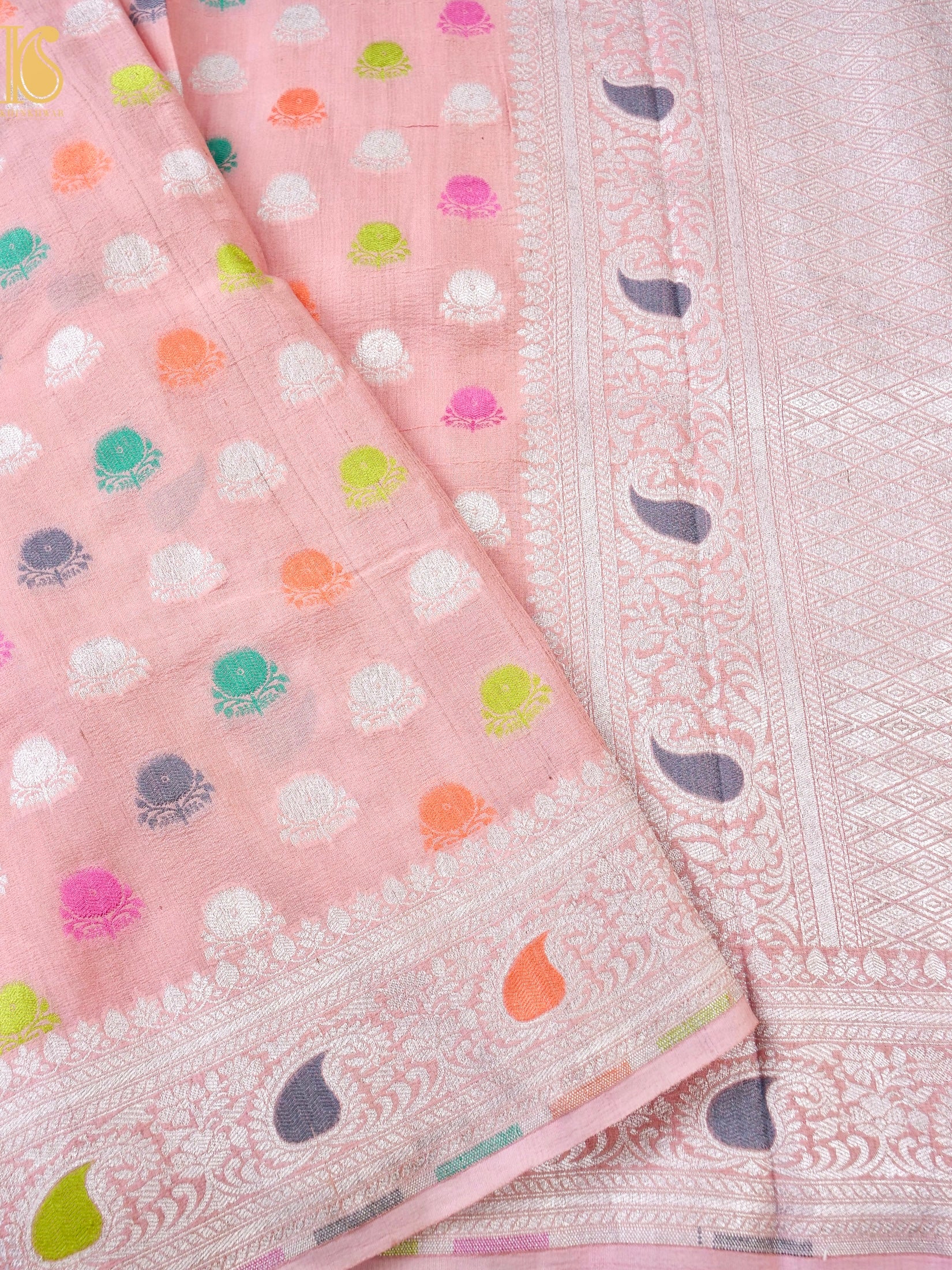 Handloom Banarasi Tussar by Georgette Silk Saree