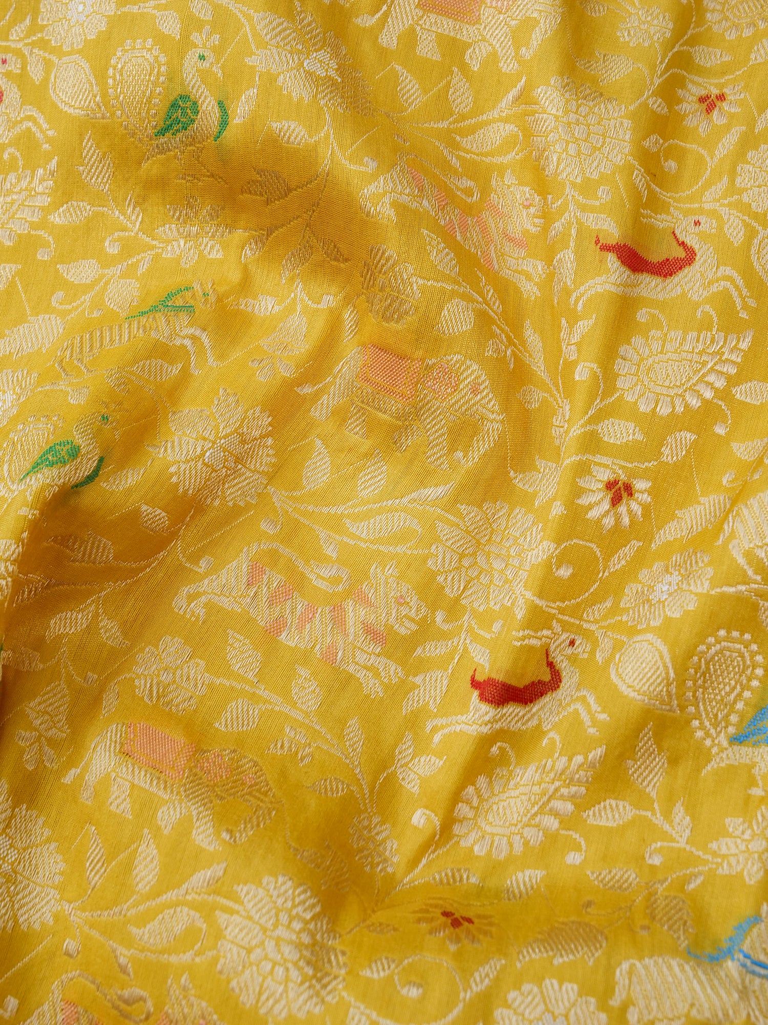 Handloom Banarasi Katan Shikargah Saree