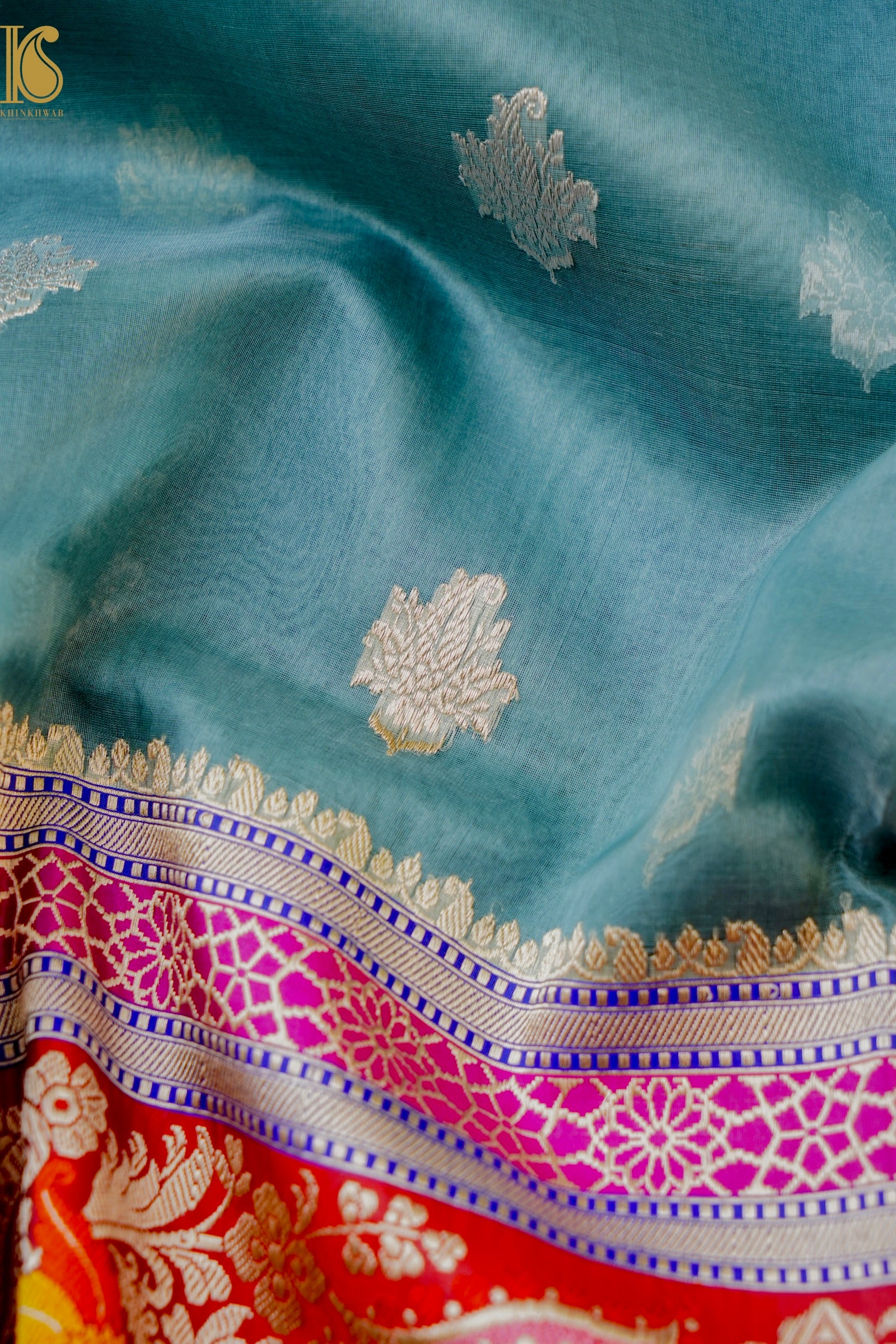 Kora Handloom Banarasi Saree with Kadwa Katan Border