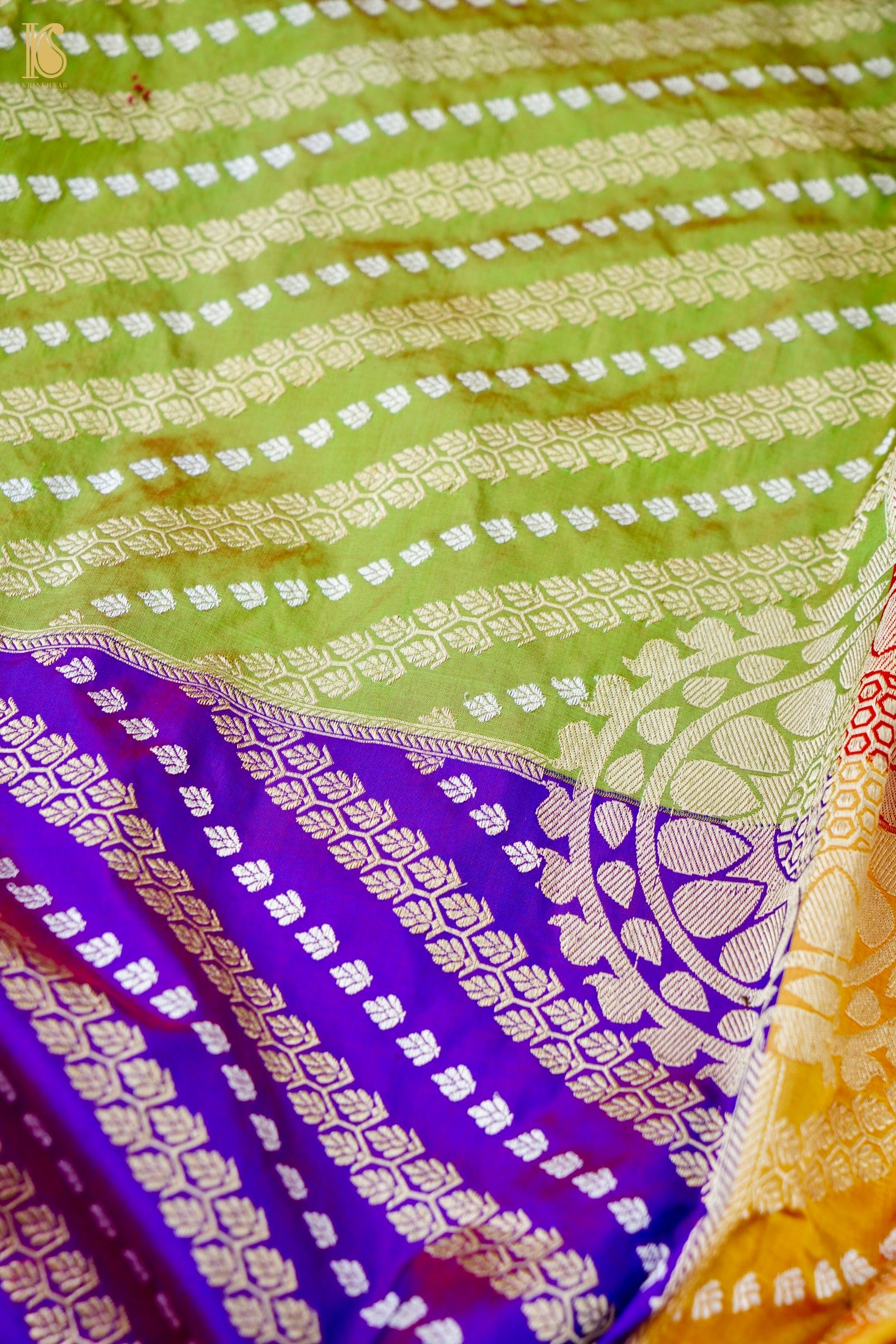 Handloom Banarasi Chauki Rangkat Pink Silk Saree